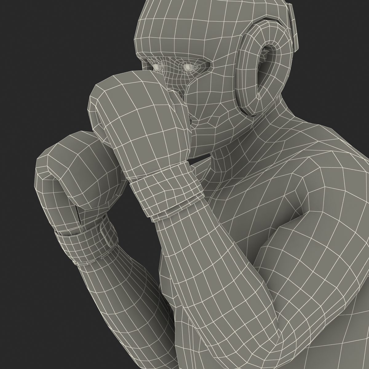 African American Boxer Pose 2 3D model