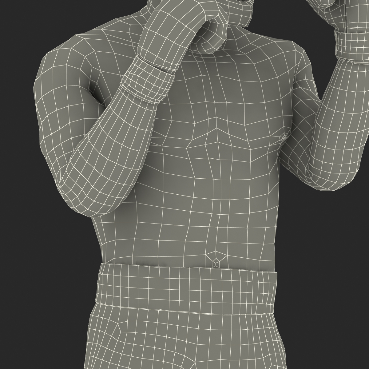 African American Boxer Pose 2 3D model