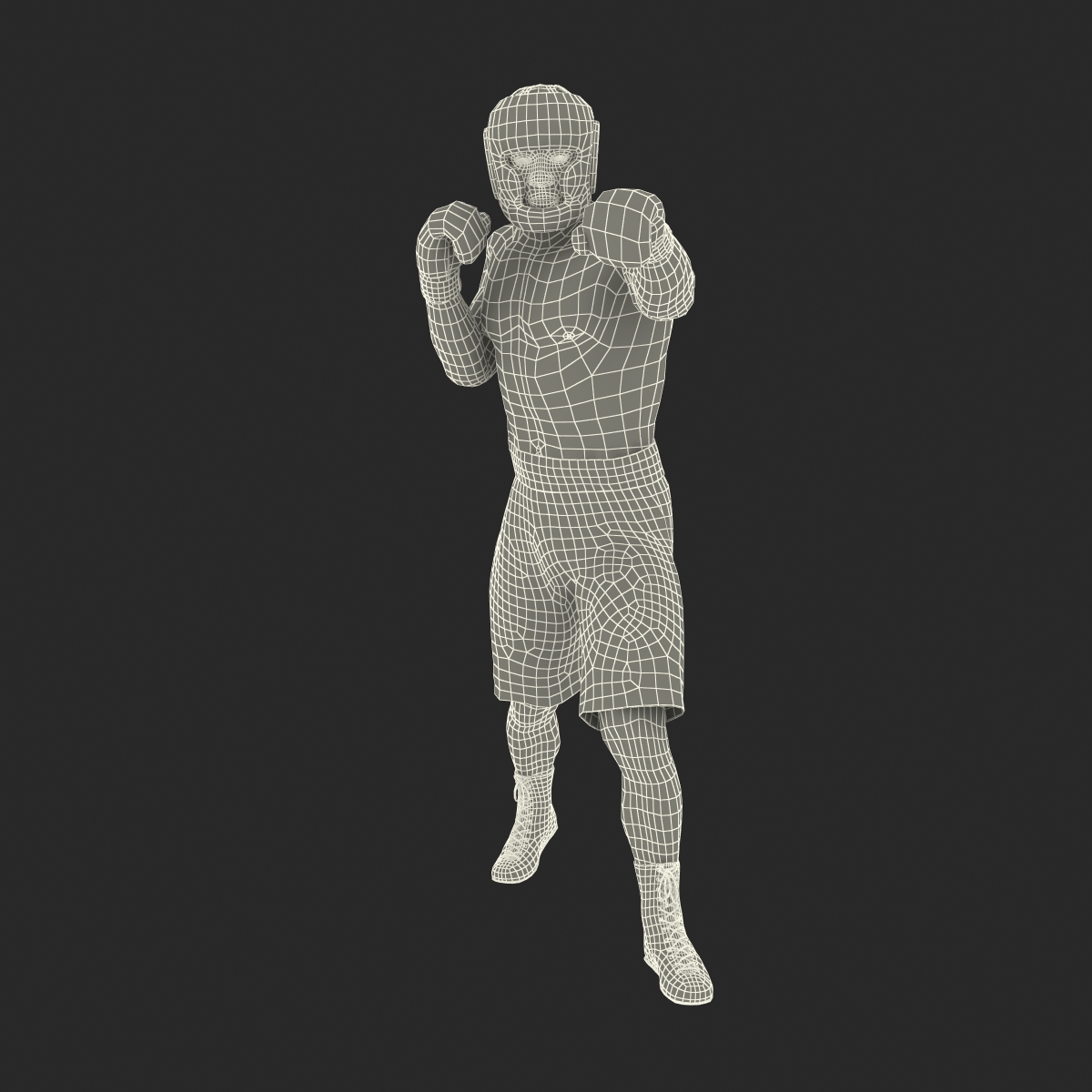 African American Boxer Pose 3 3D model