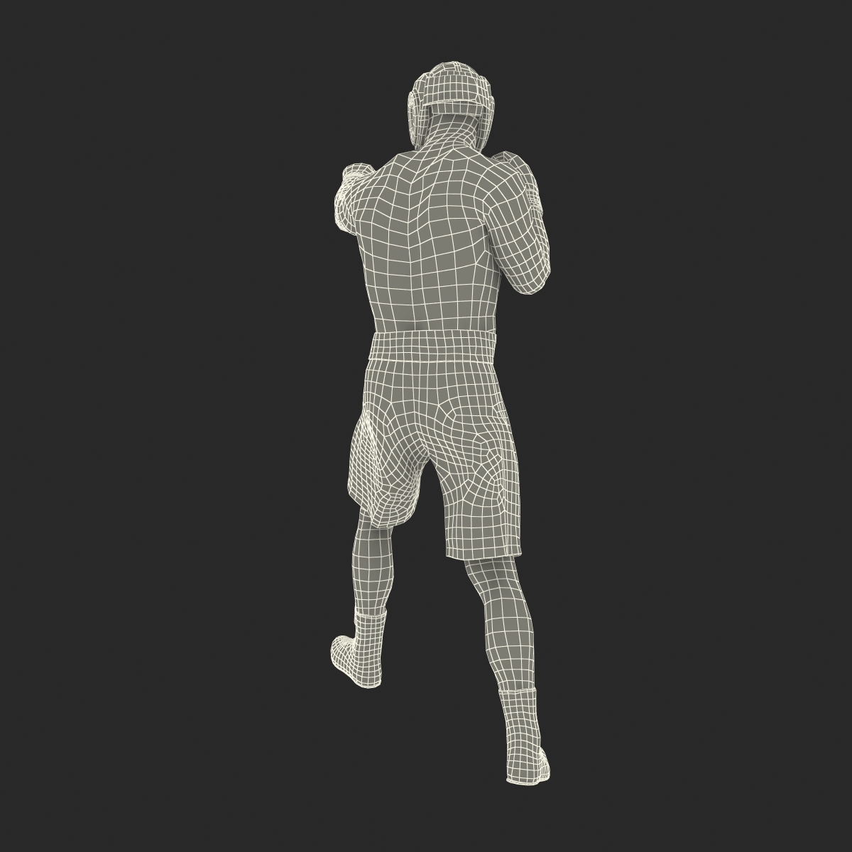 African American Boxer Pose 3 3D model