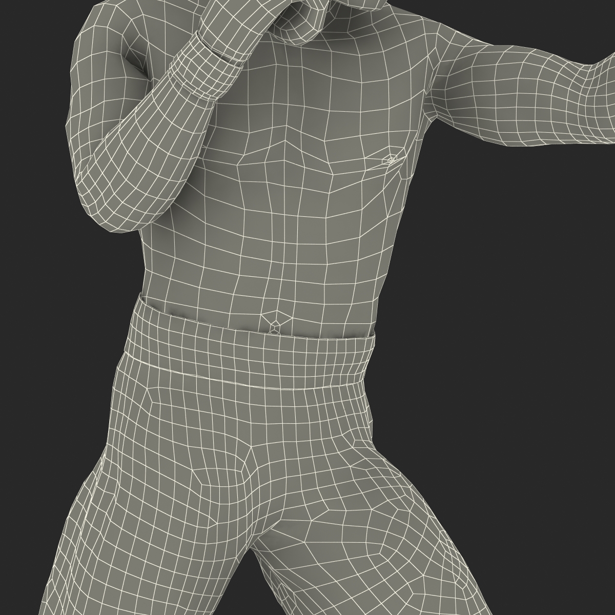 African American Boxer Pose 3 3D model