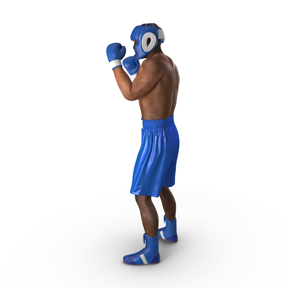 African American Boxer Pose 2 3D model