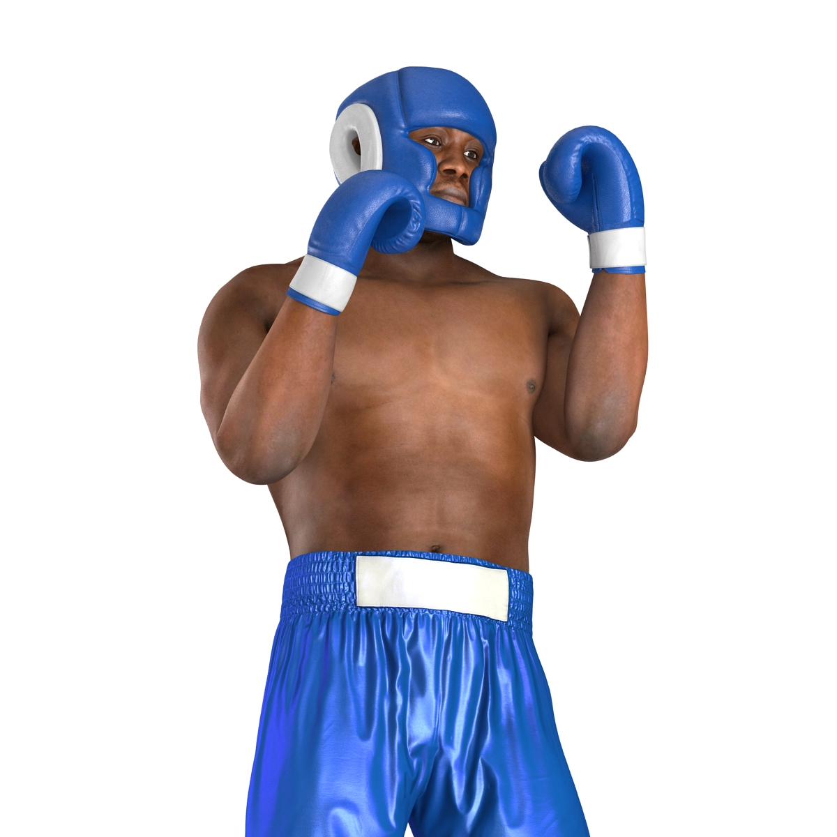 African American Boxer Pose 2 3D model