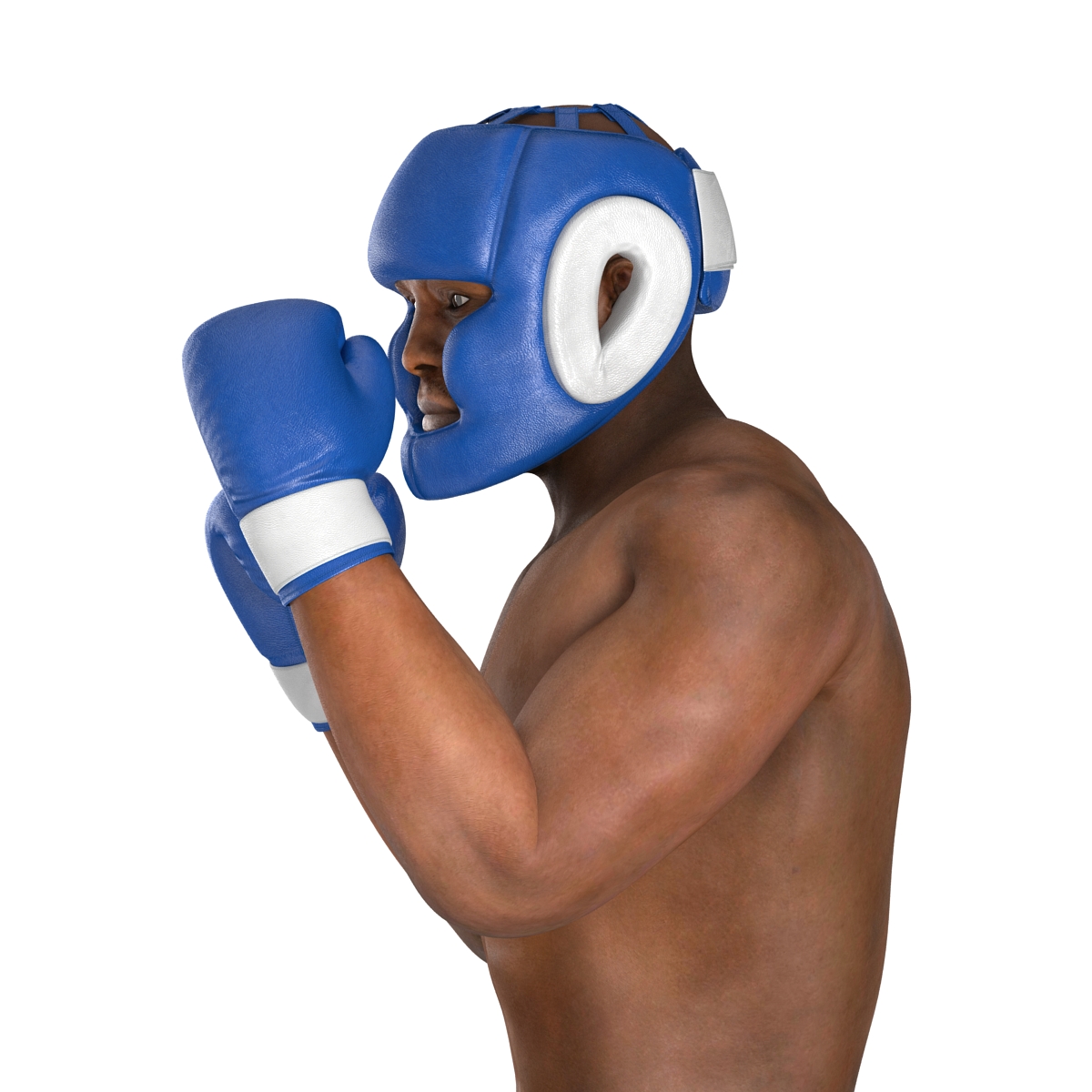 African American Boxer Pose 2 3D model