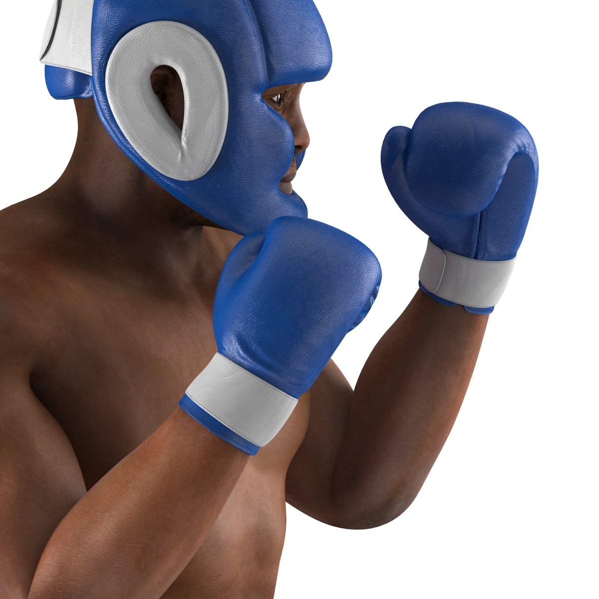 African American Boxer Pose 2 3D model