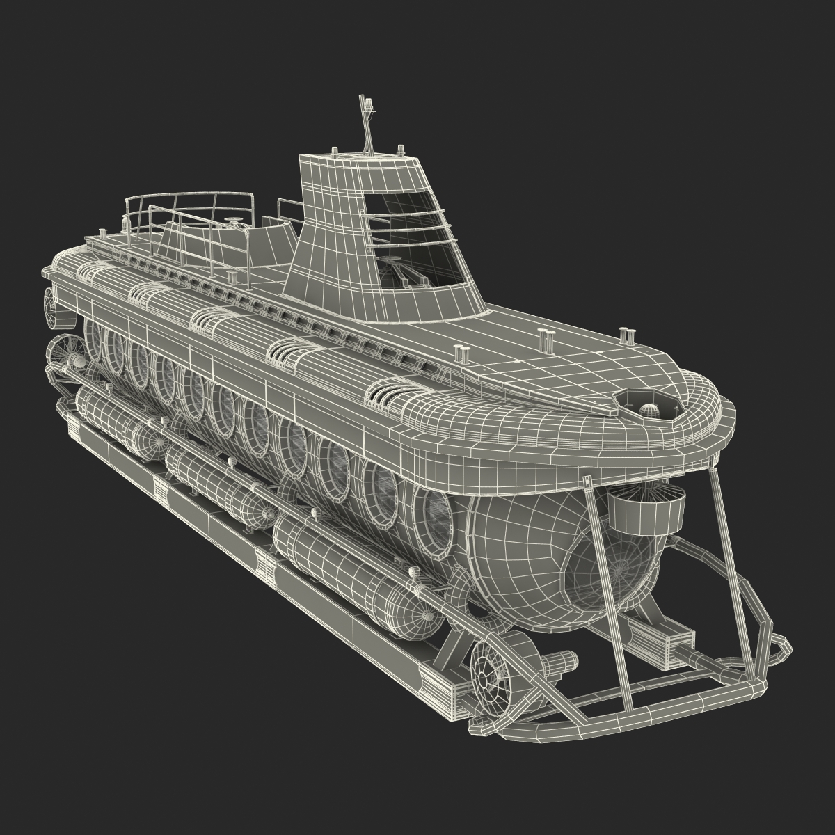 3D Tourist Submarine Mark V Rigged