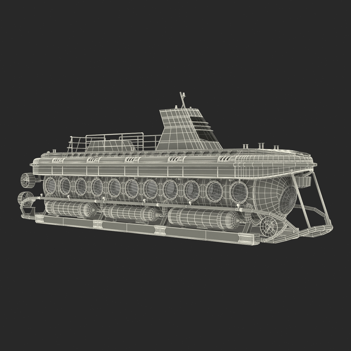 3D Tourist Submarine Mark V Rigged