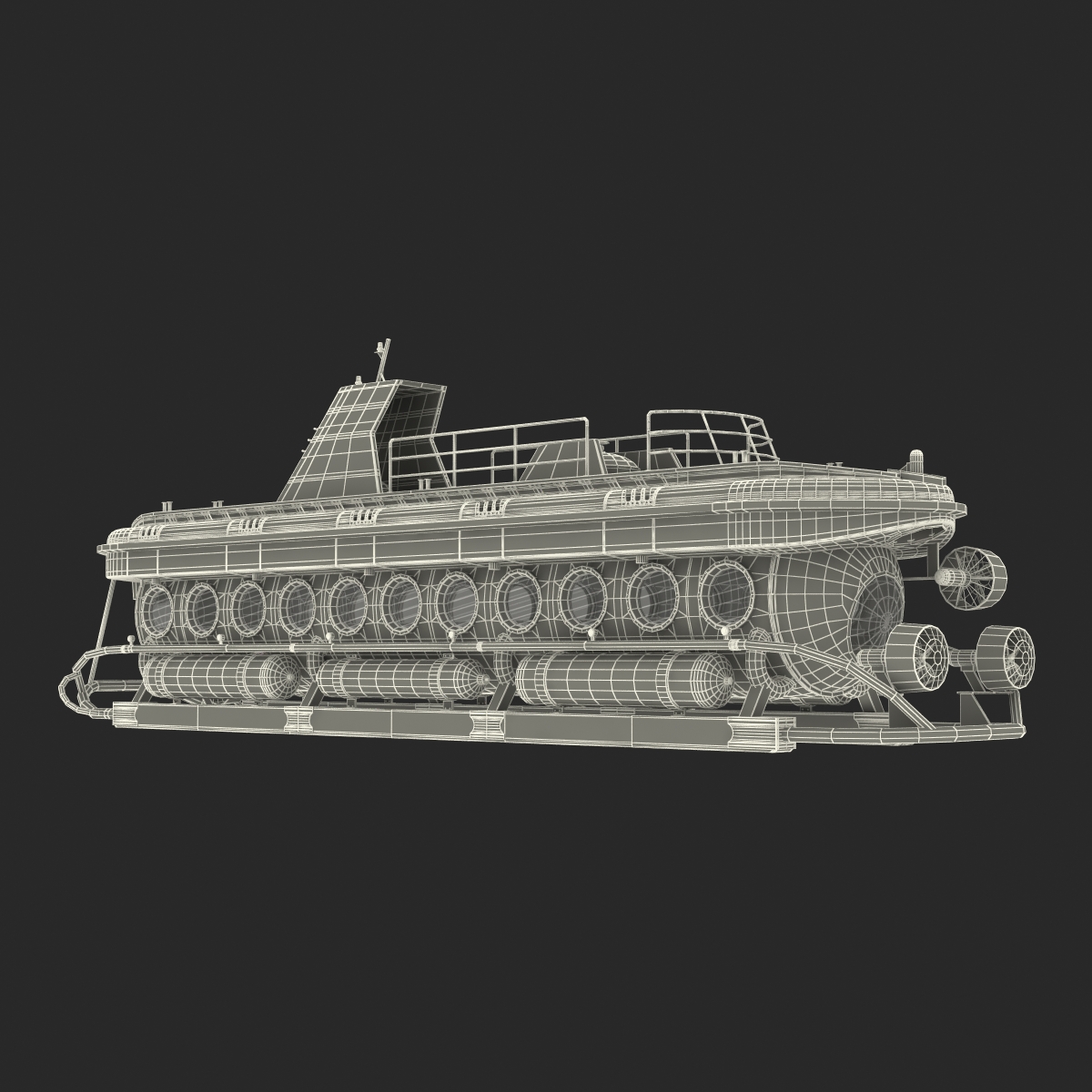 3D Tourist Submarine Mark V Rigged