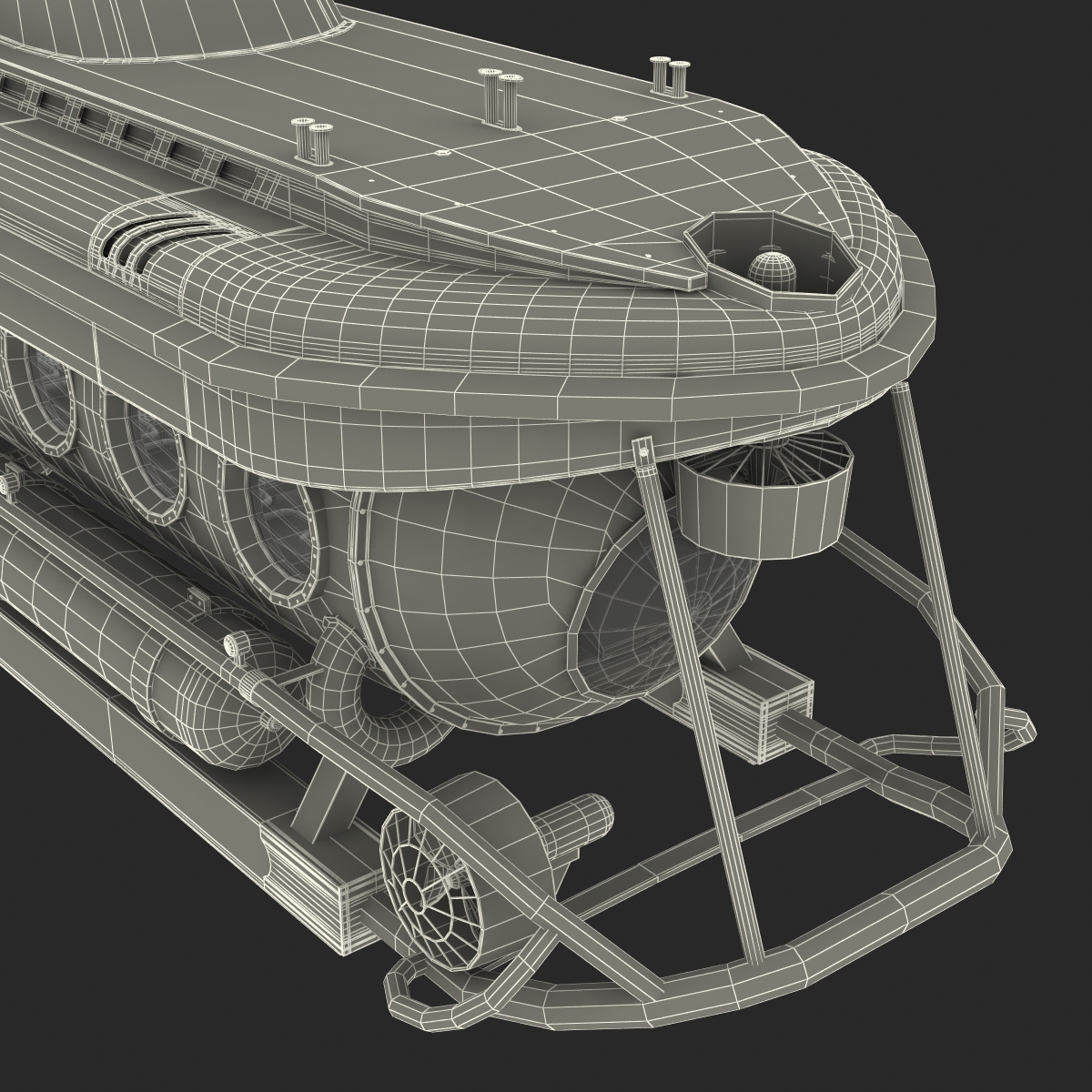 3D Tourist Submarine Mark V Rigged