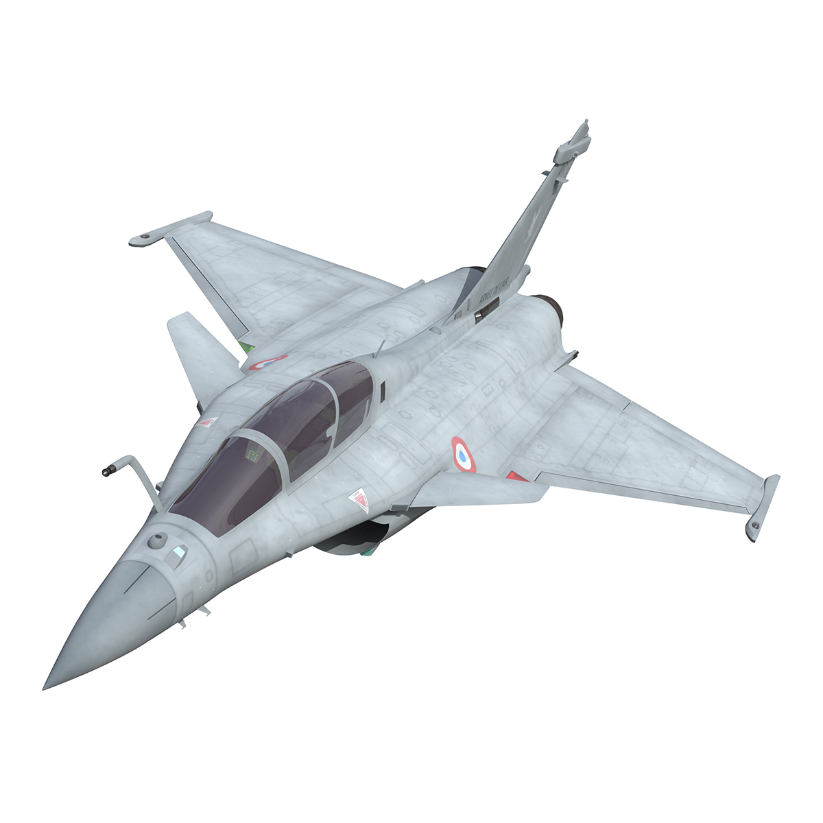 French Fighter Dassault Rafale Rigged 3D