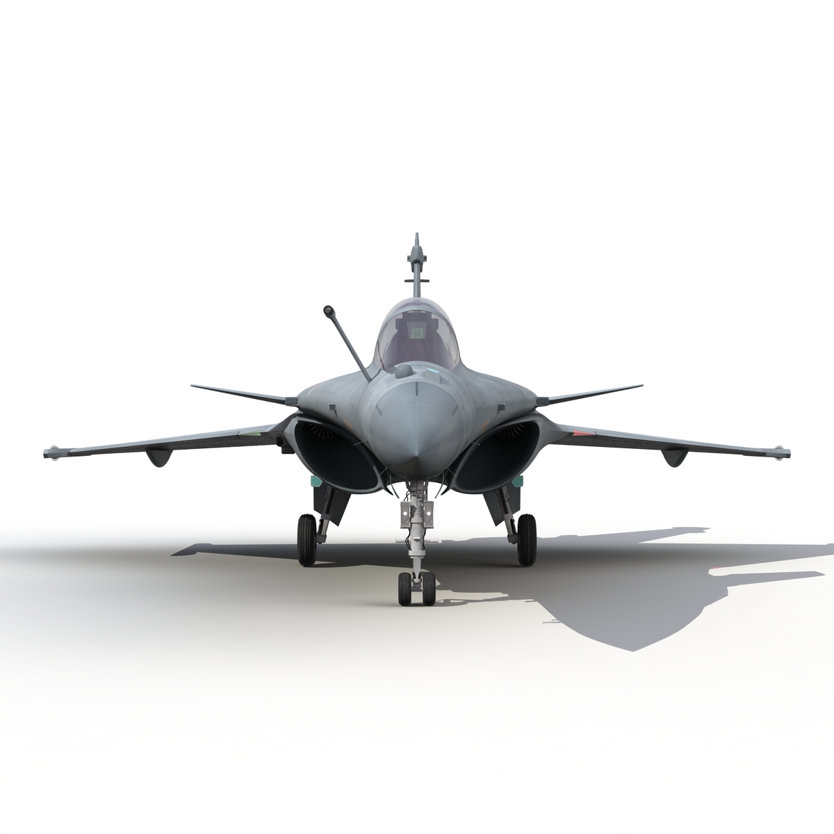 French Fighter Dassault Rafale Rigged 3D