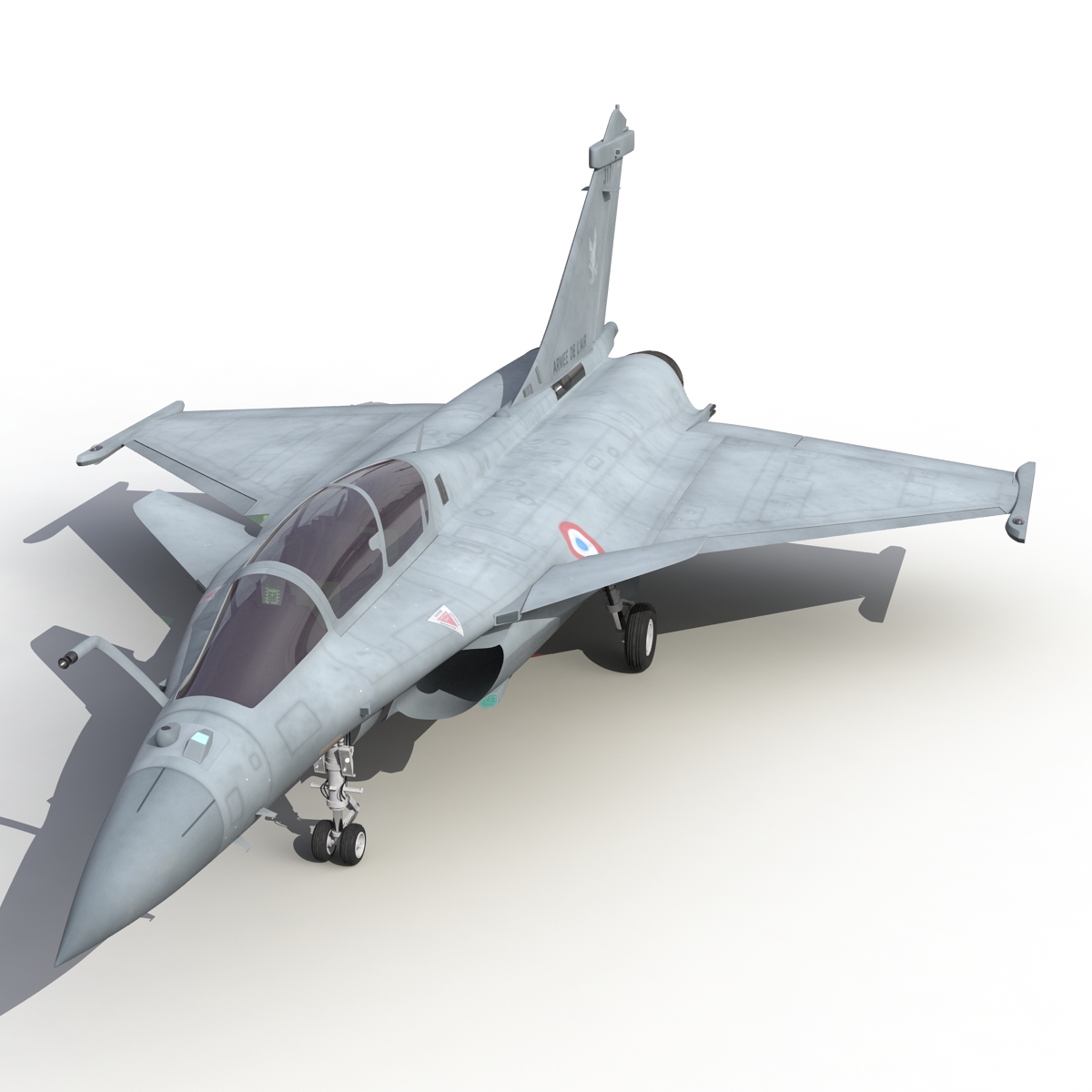 French Fighter Dassault Rafale Rigged 3D