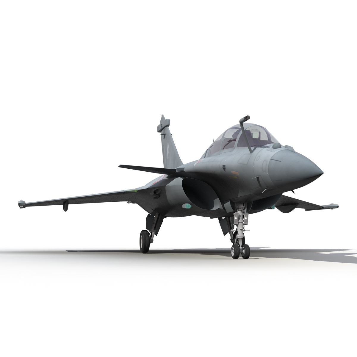 French Fighter Dassault Rafale Rigged 3D