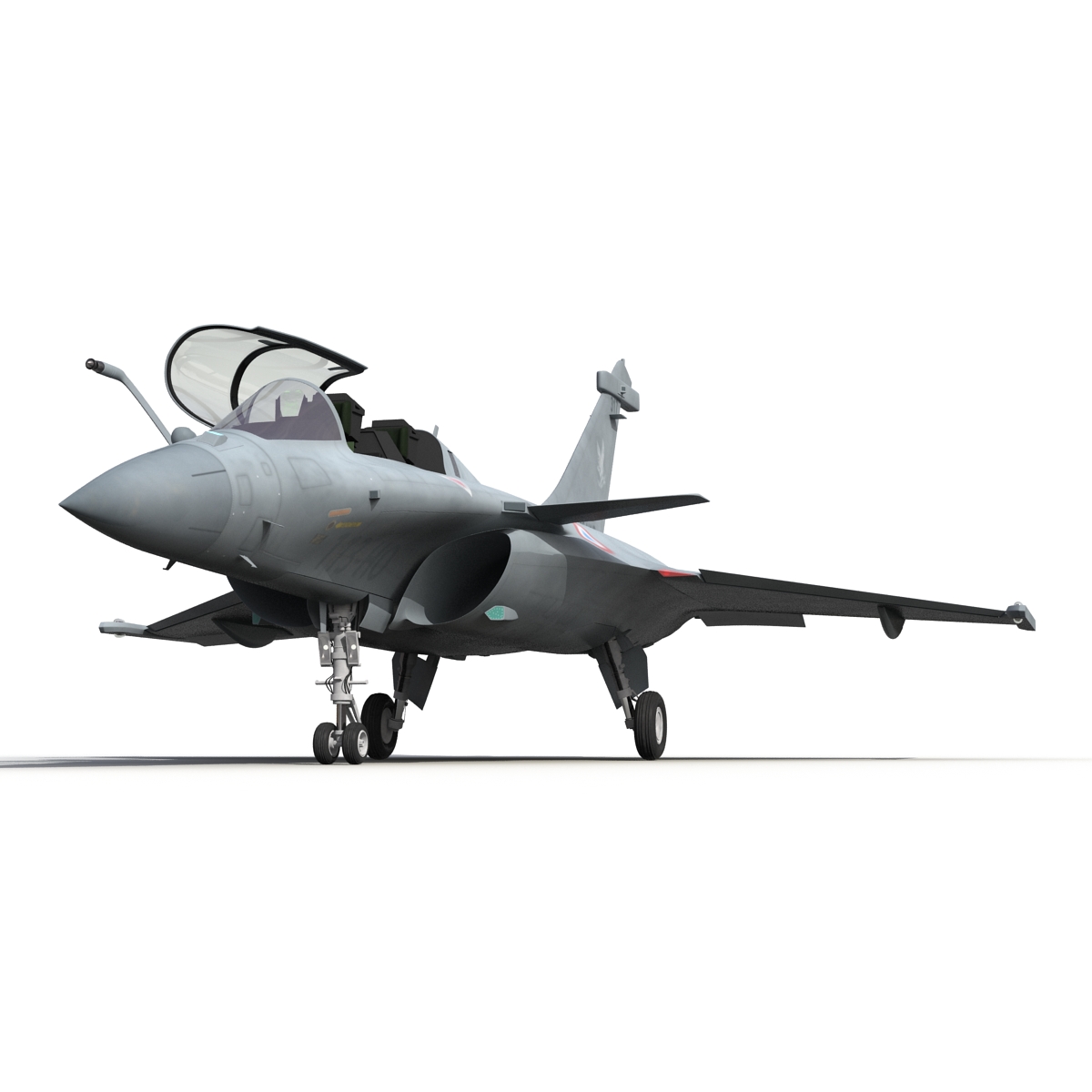 French Fighter Dassault Rafale Rigged 3D