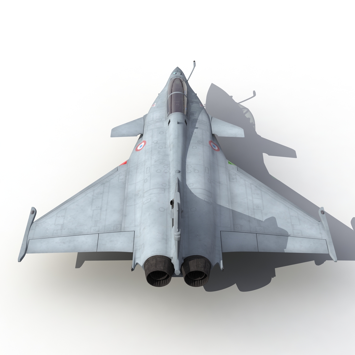 French Fighter Dassault Rafale Rigged 3D