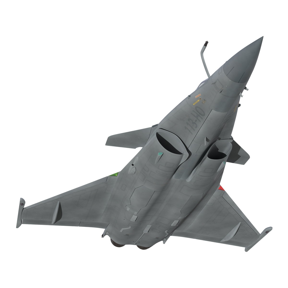 French Fighter Dassault Rafale Rigged 3D