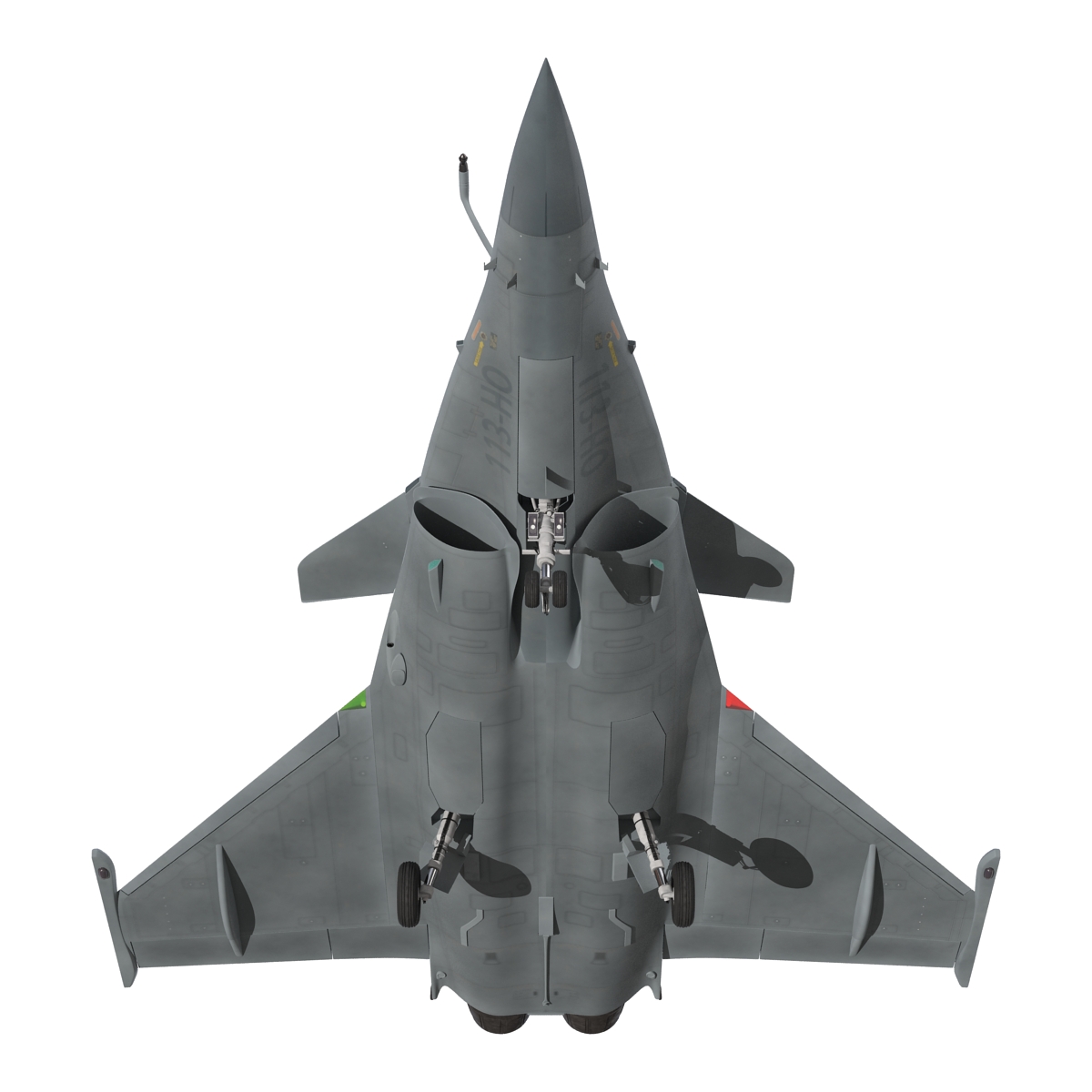 French Fighter Dassault Rafale Rigged 3D