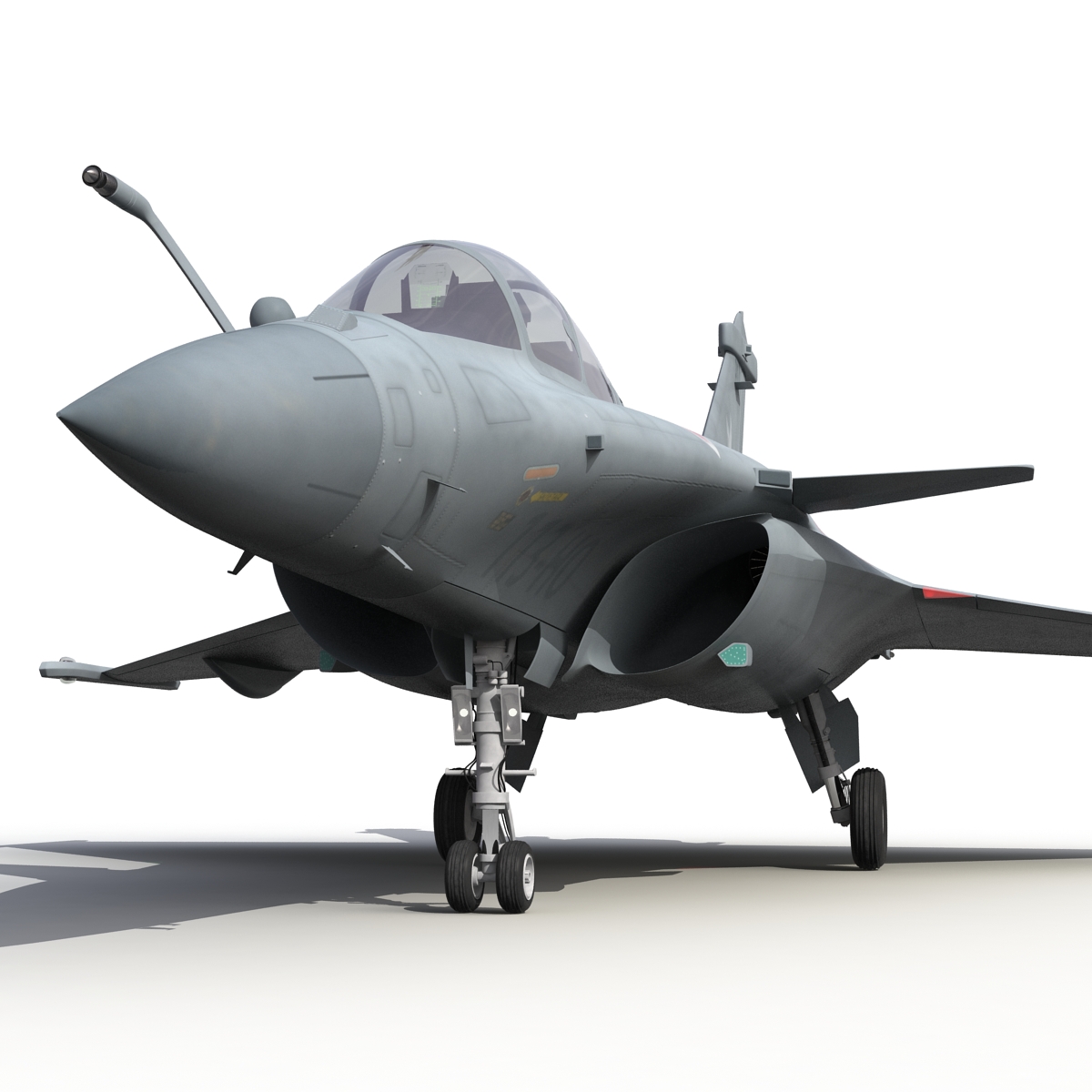 French Fighter Dassault Rafale Rigged 3D