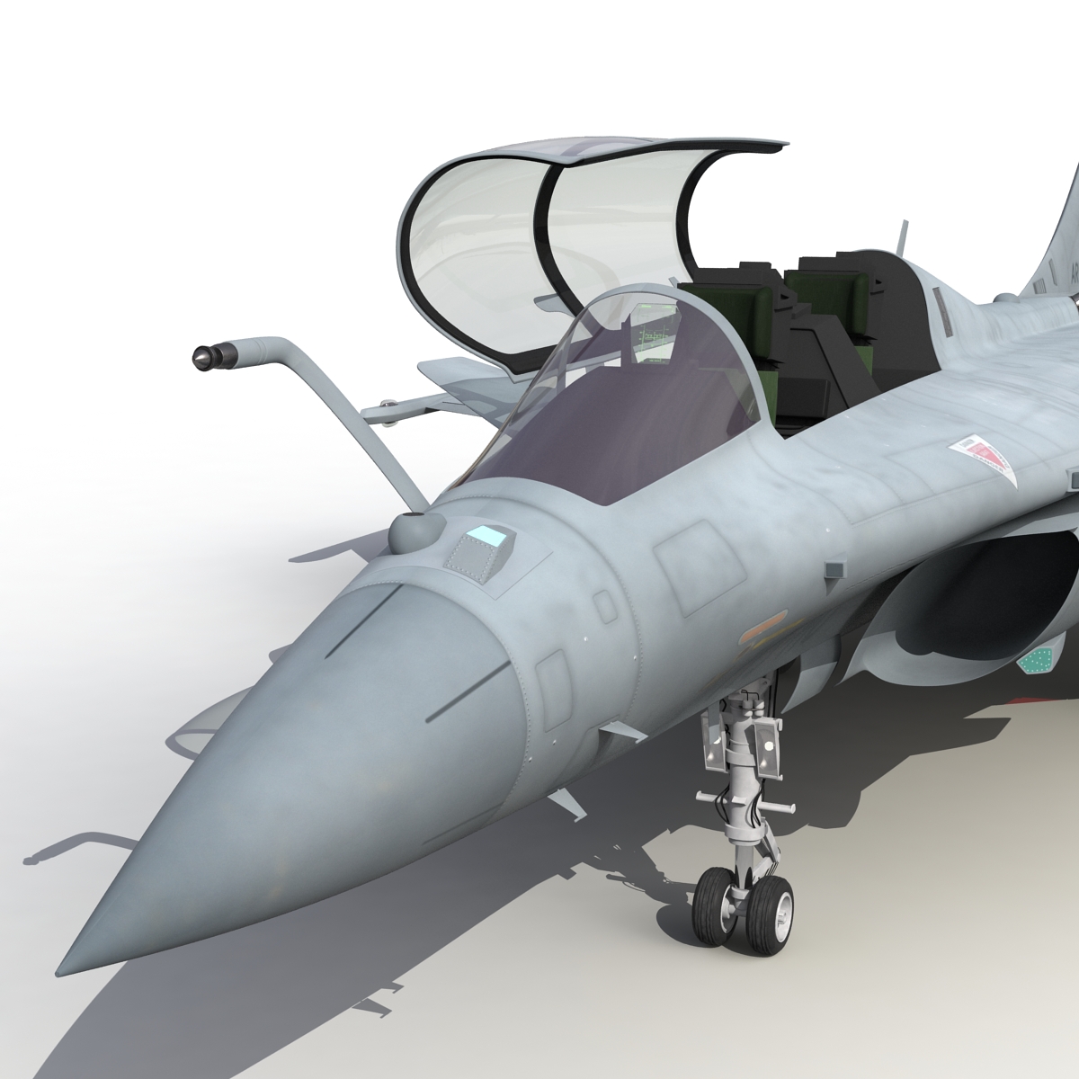 French Fighter Dassault Rafale Rigged 3D