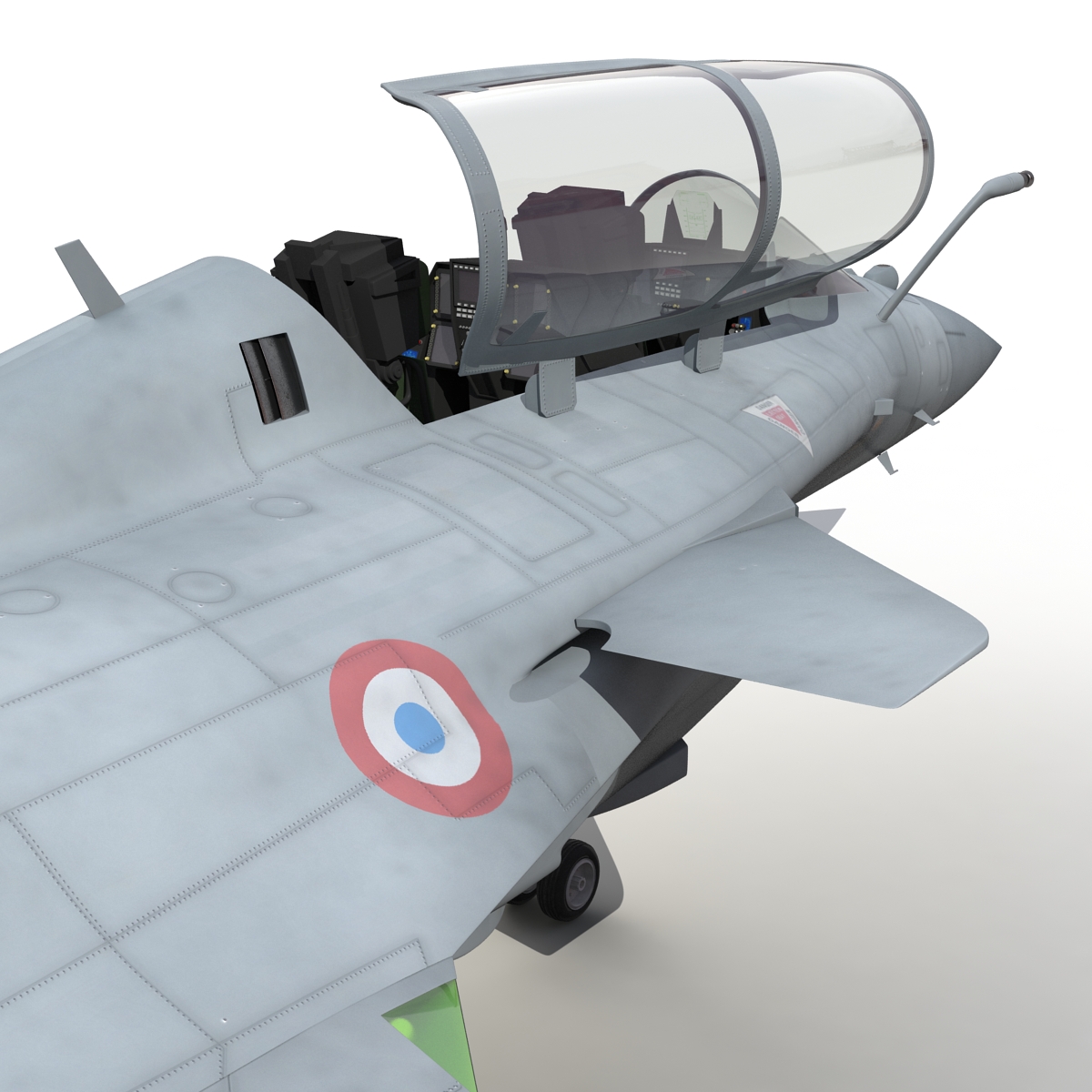 French Fighter Dassault Rafale Rigged 3D