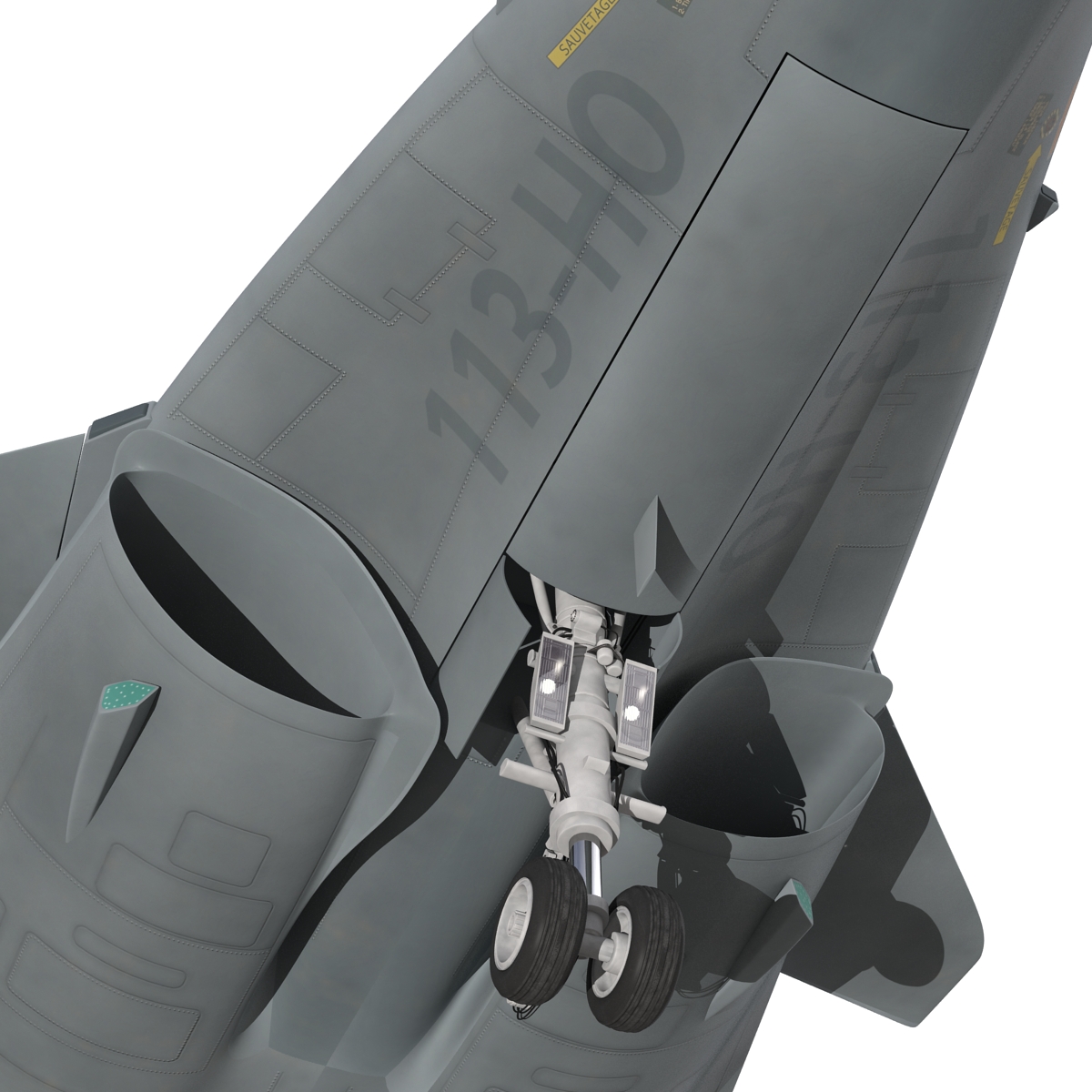 French Fighter Dassault Rafale Rigged 3D