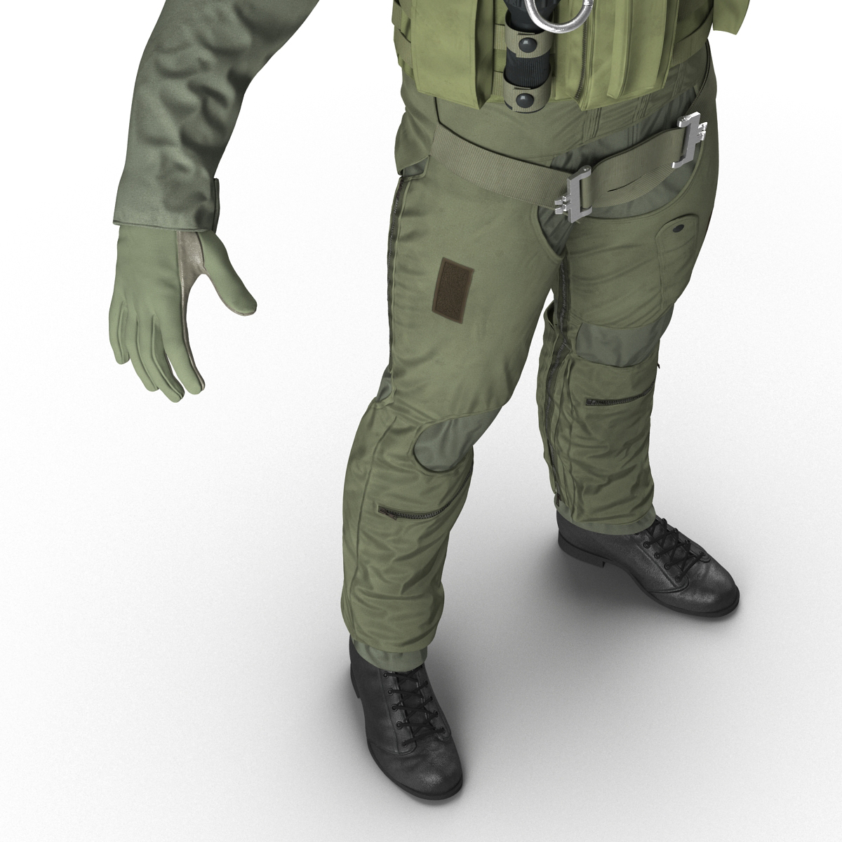 3D US Military Jet Fighter Pilot Rigged