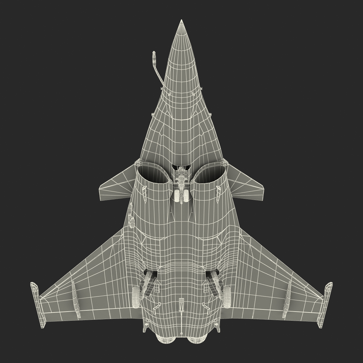 French Fighter Dassault Rafale Rigged 3D