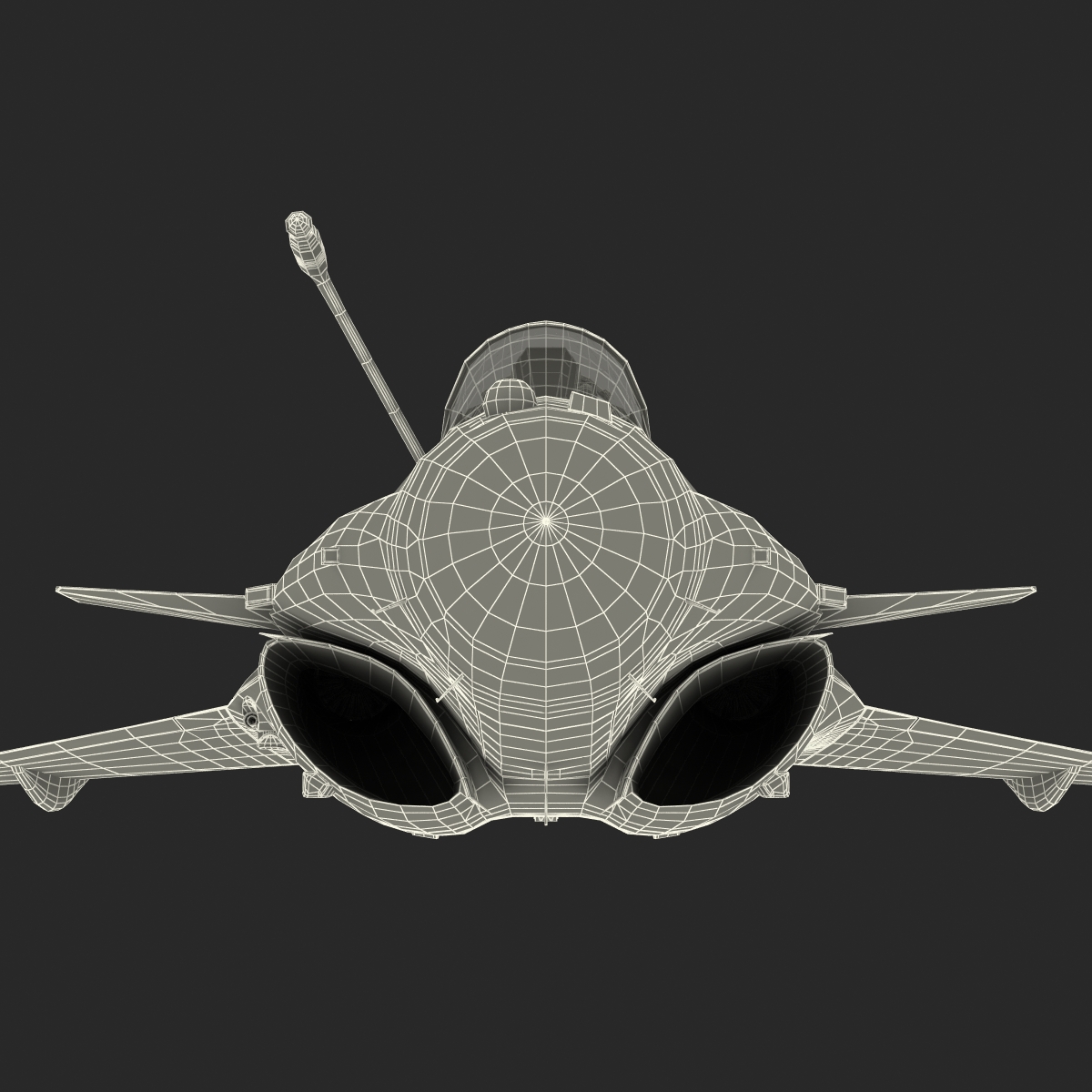 French Fighter Dassault Rafale Rigged 3D