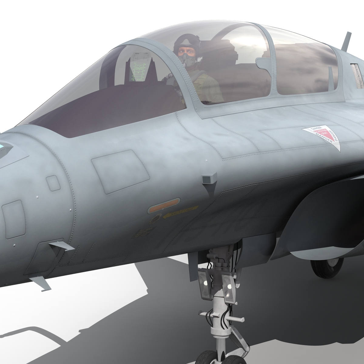 3D US Military Jet Fighter Pilot Rigged