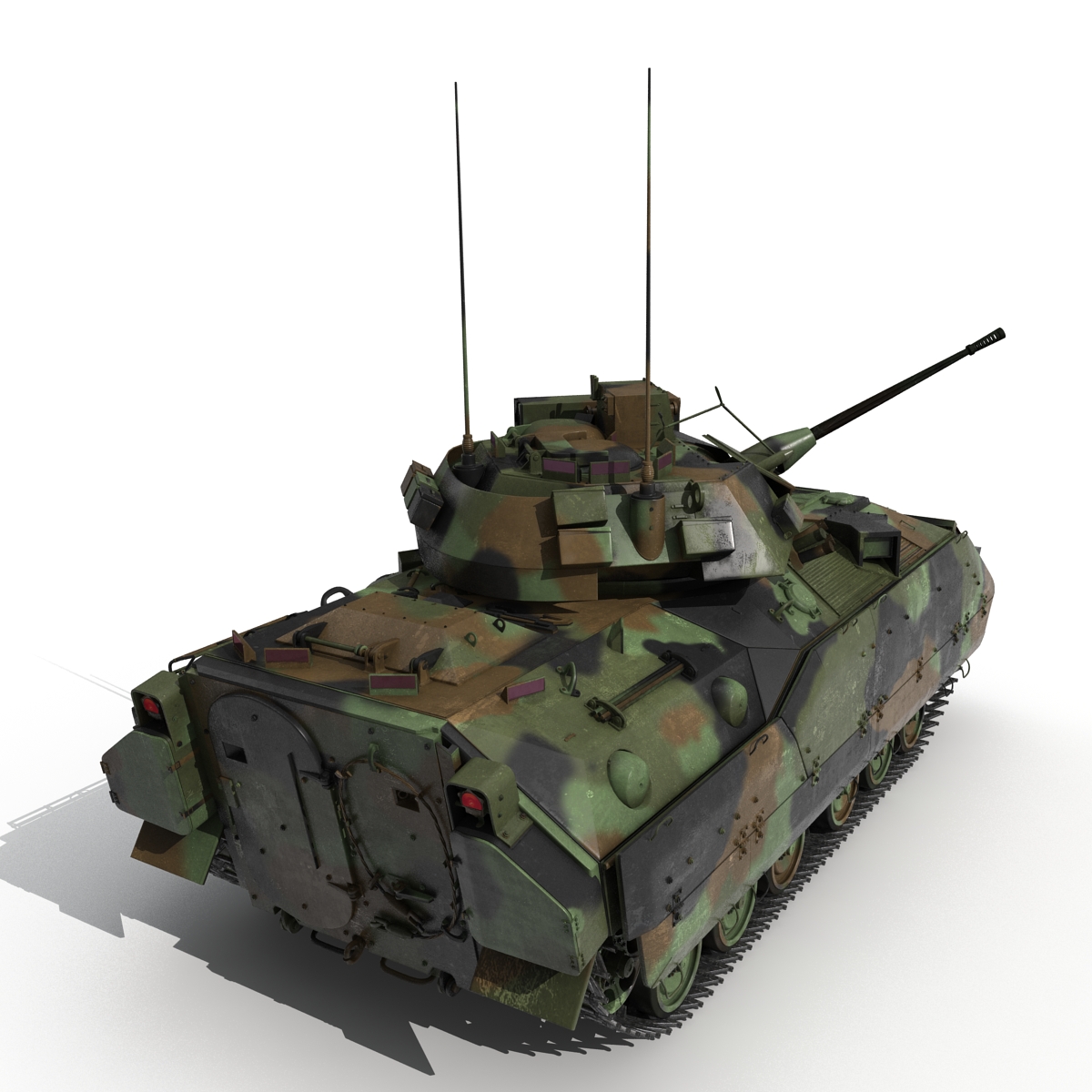 3D Infantry Fighting Vehicle Bradley M2 Rigged Camo model