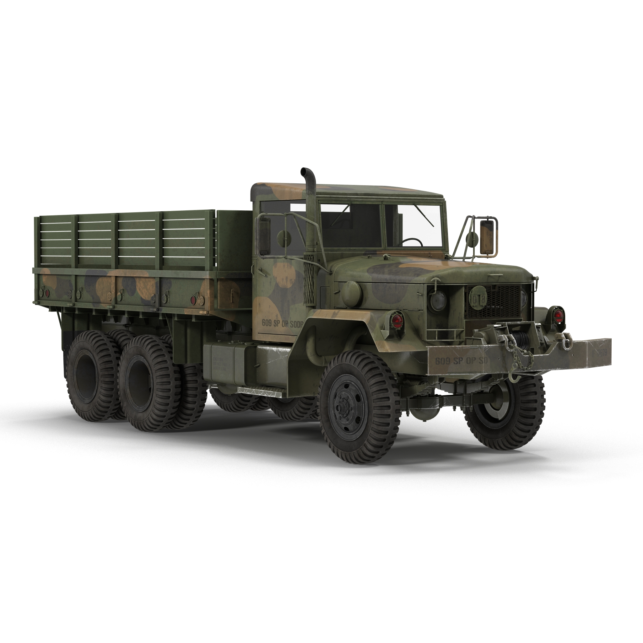 3D Military Cargo Truck m35a2 Camo