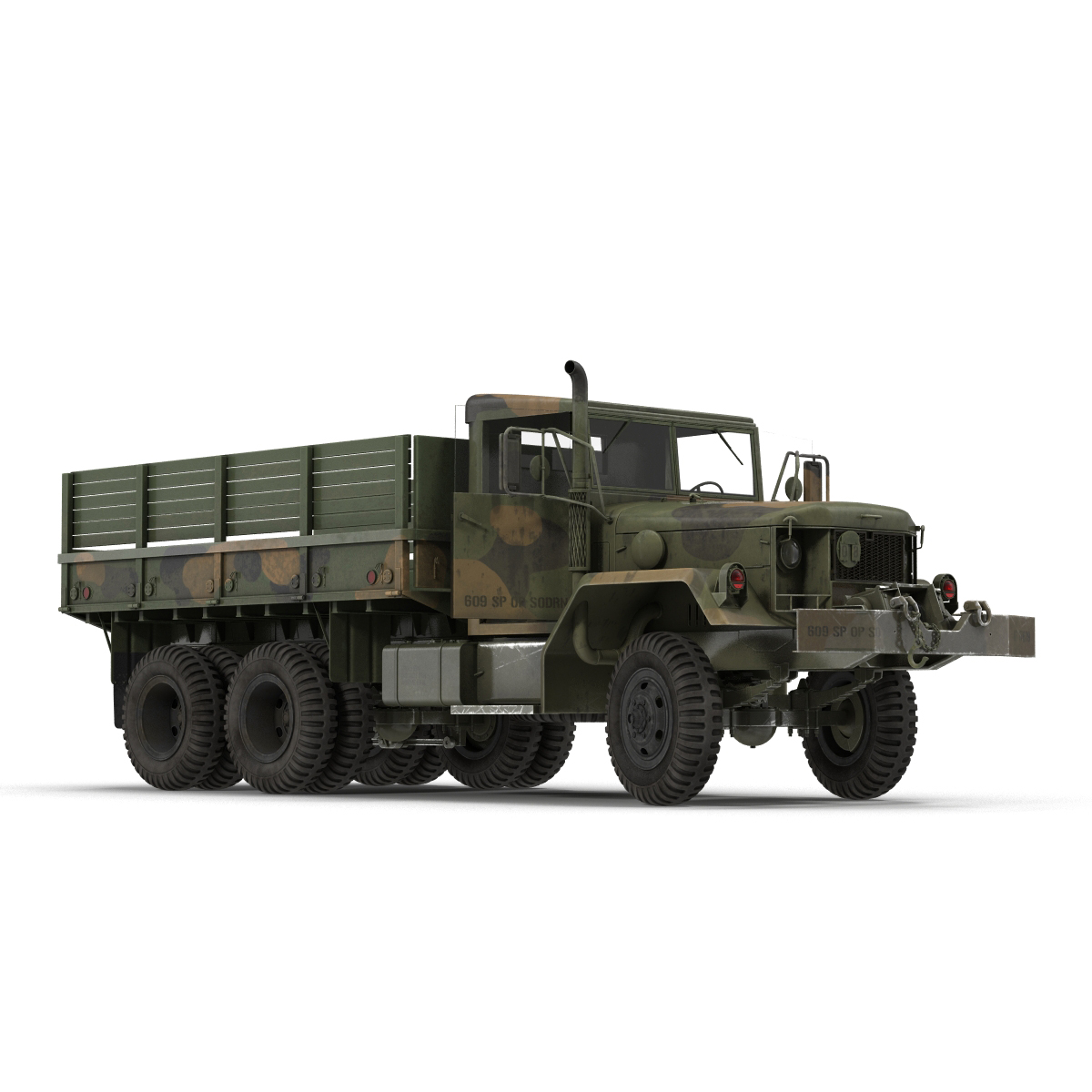 3D Military Cargo Truck m35a2 Camo