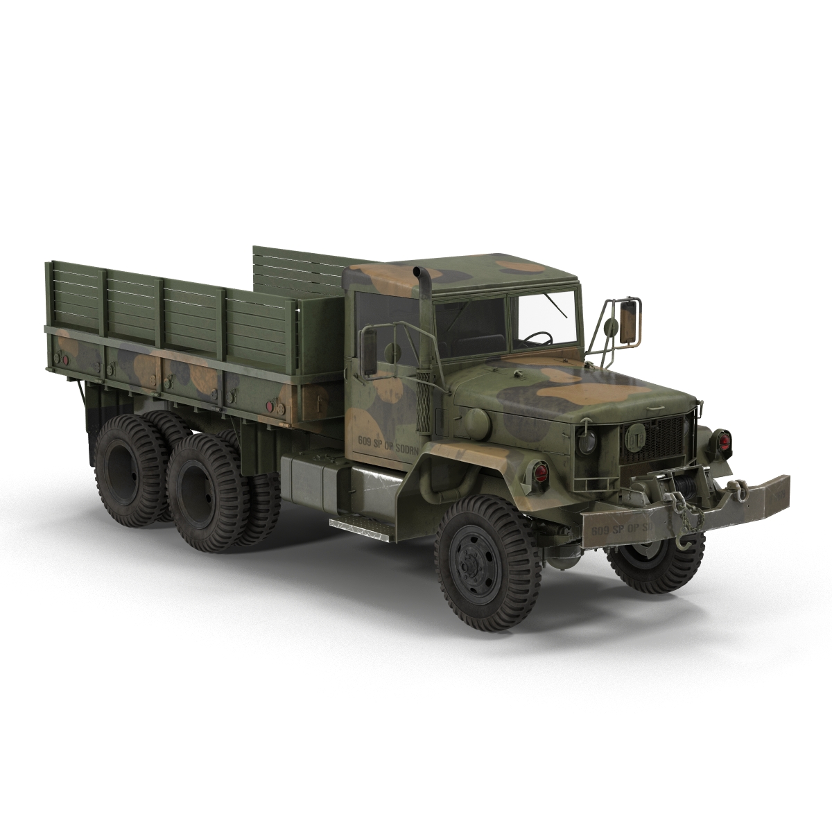 3D Military Cargo Truck m35a2 Camo