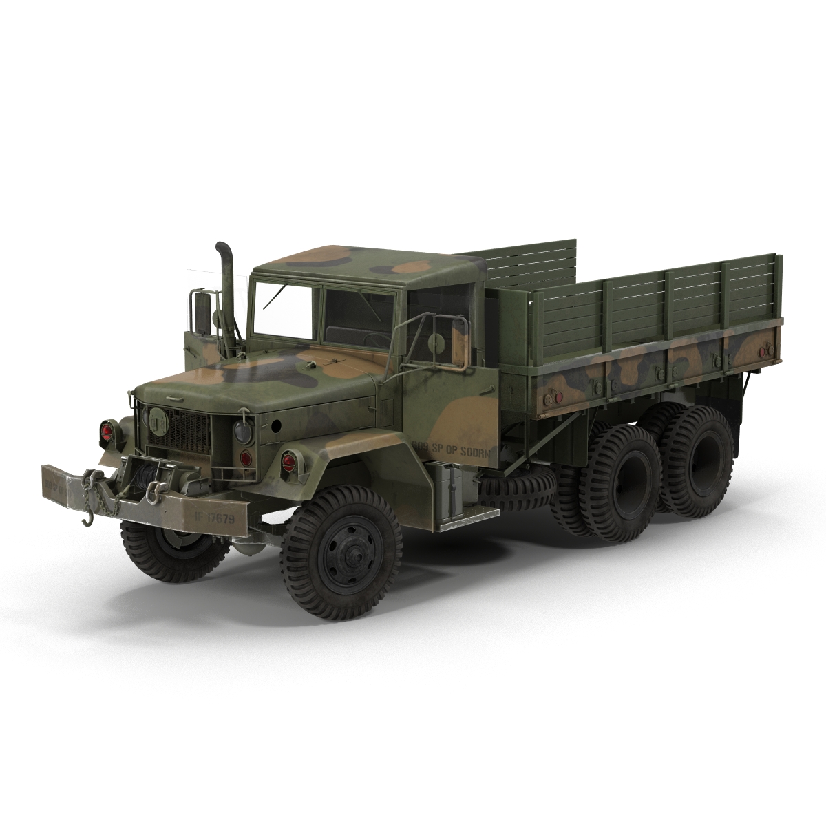 3D Military Cargo Truck m35a2 Camo