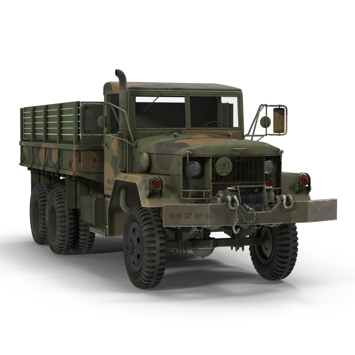 3D Military Cargo Truck m35a2 Camo