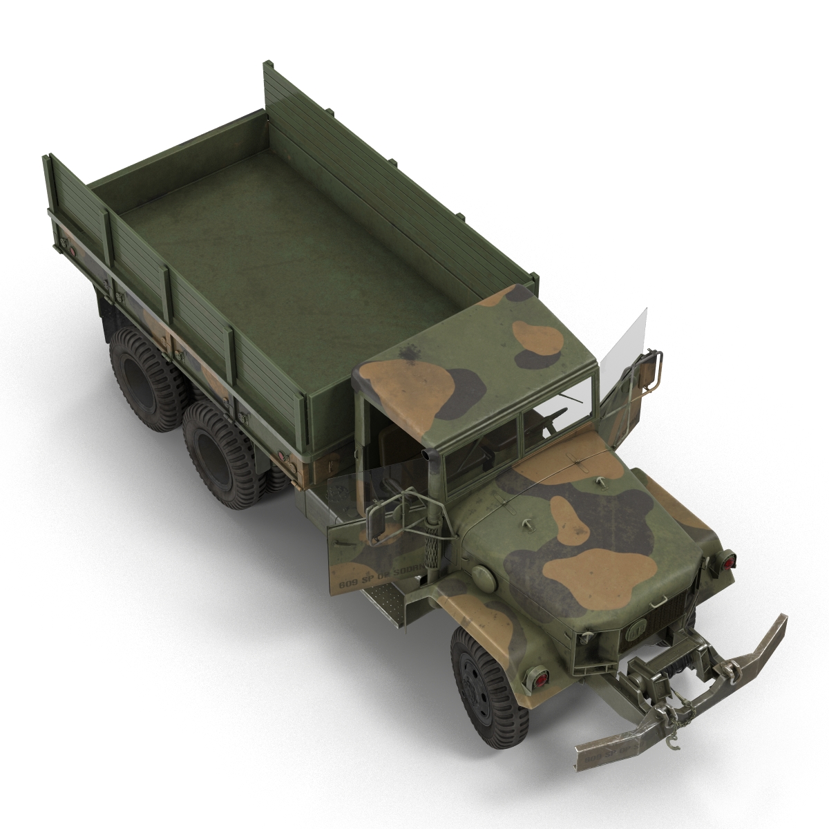 3D Military Cargo Truck m35a2 Camo