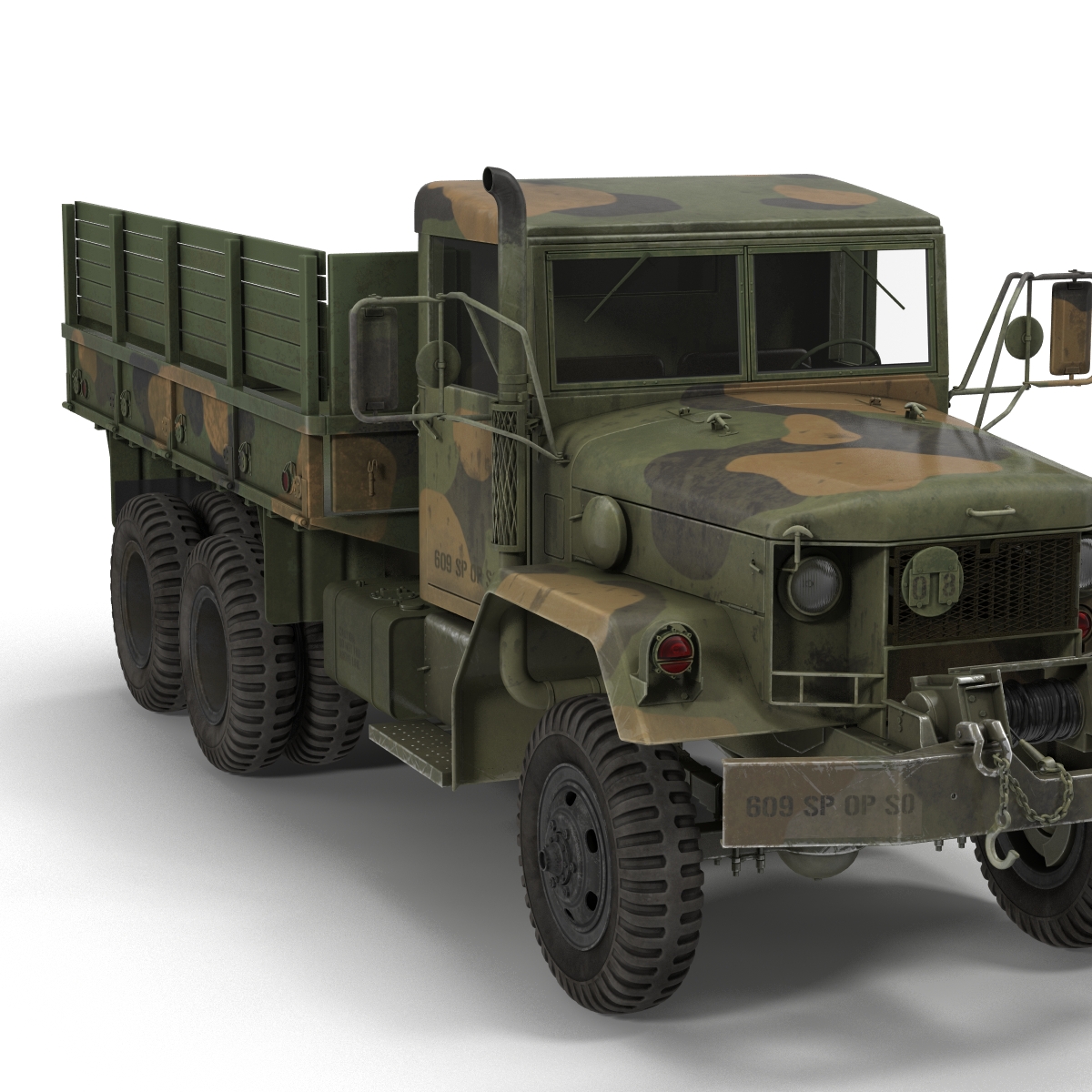 3D Military Cargo Truck m35a2 Camo