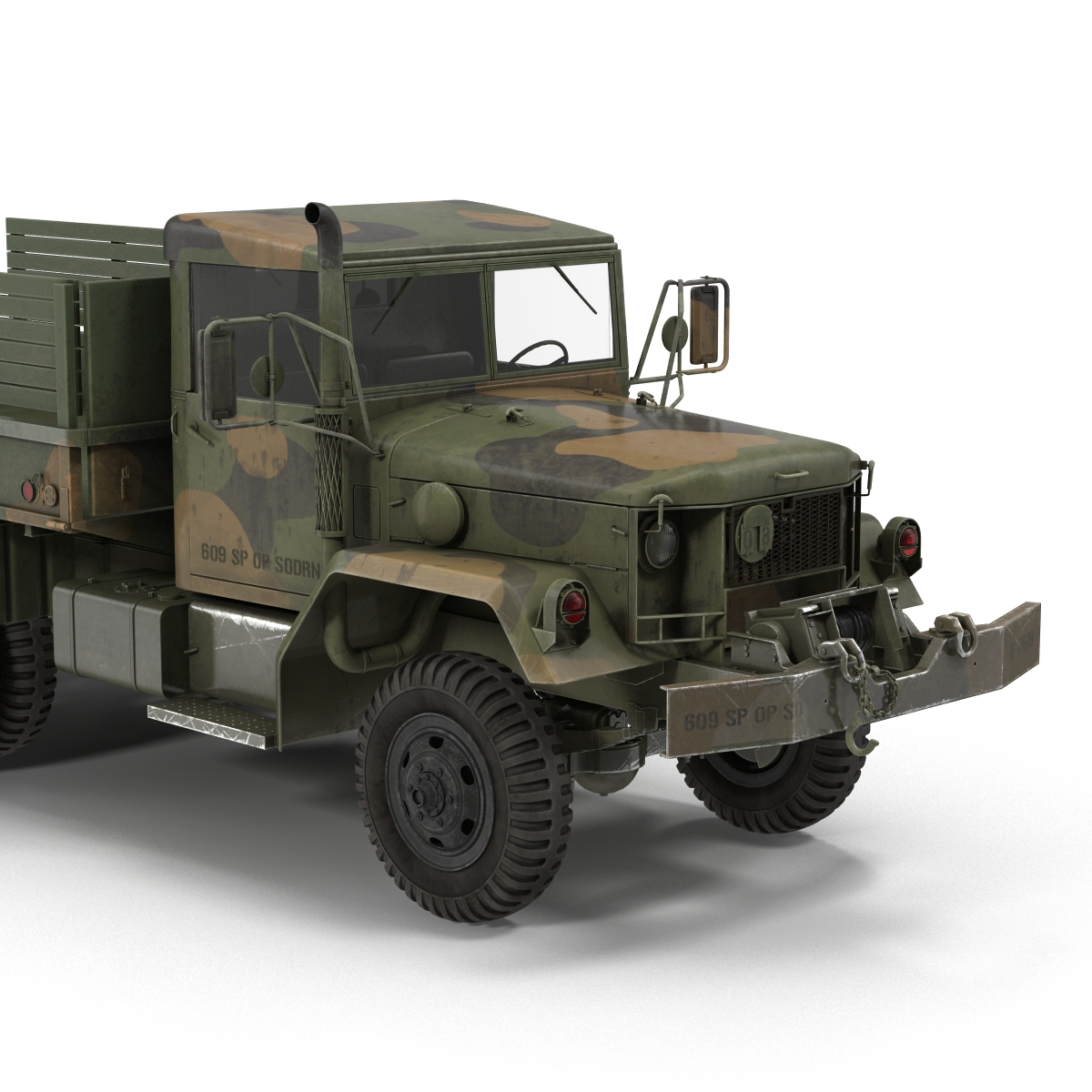 3D Military Cargo Truck m35a2 Camo