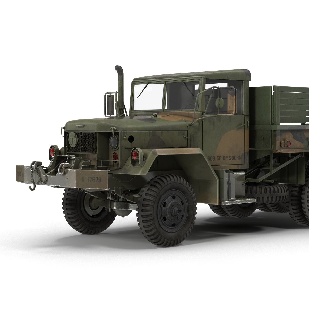 3D Military Cargo Truck m35a2 Camo