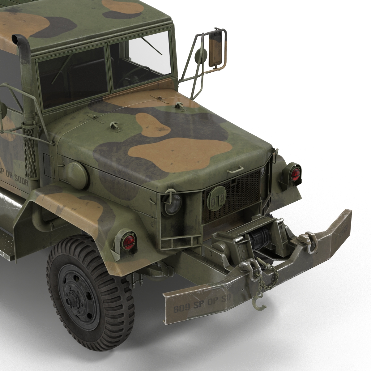 3D Military Cargo Truck m35a2 Camo