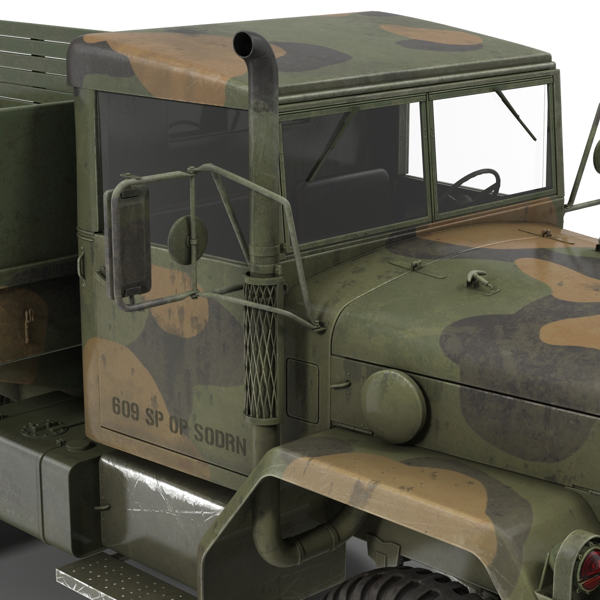 3D Military Cargo Truck m35a2 Camo