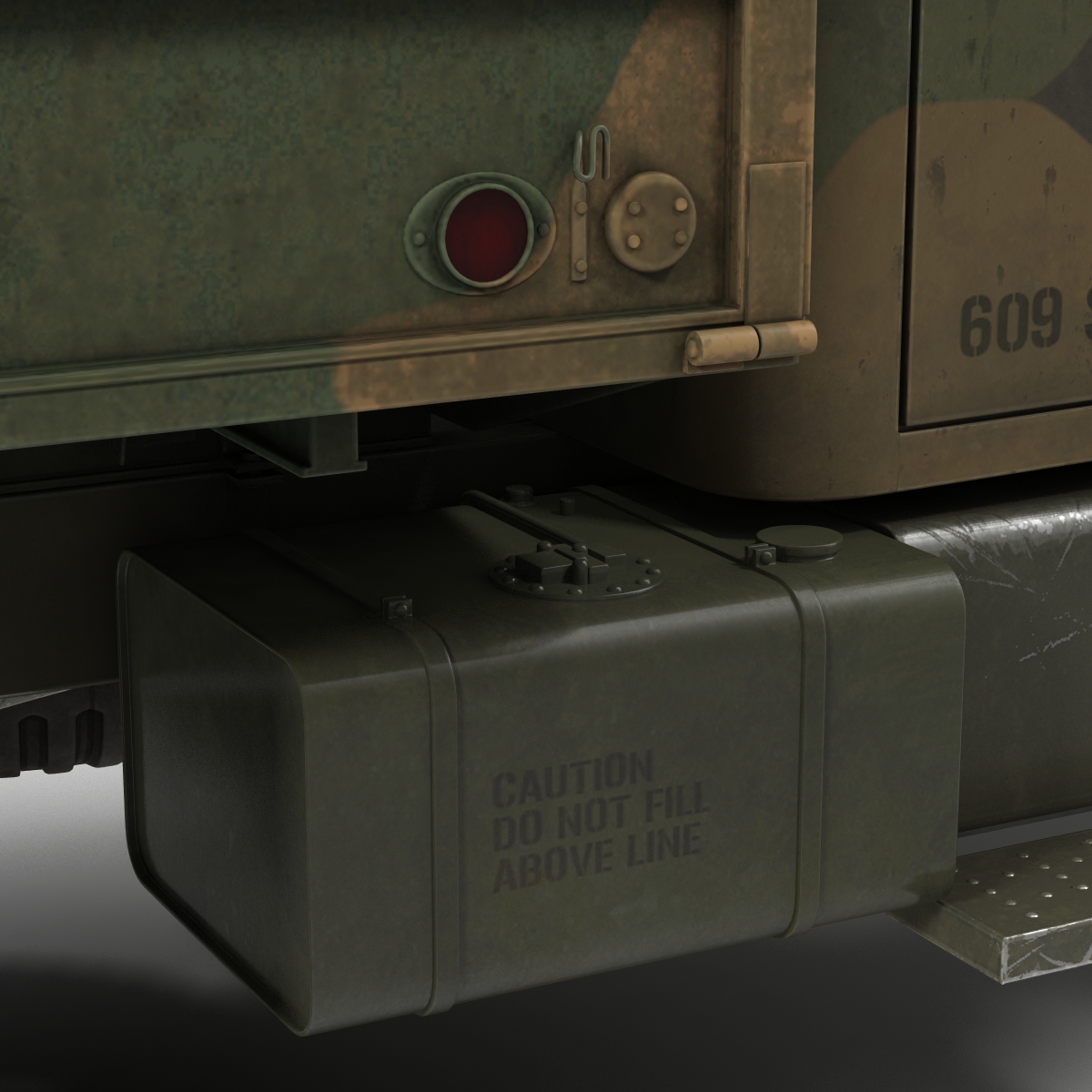 3D Military Cargo Truck m35a2 Camo