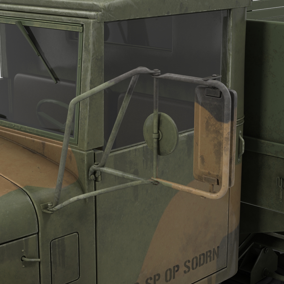 3D Military Cargo Truck m35a2 Camo