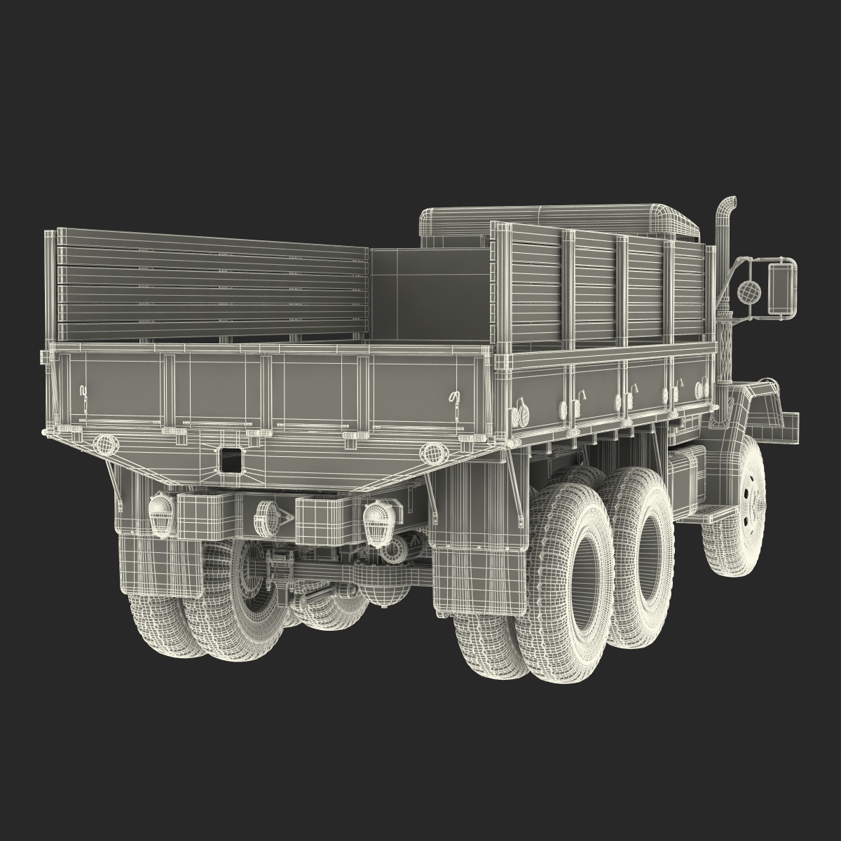 3D Military Cargo Truck m35a2 Camo