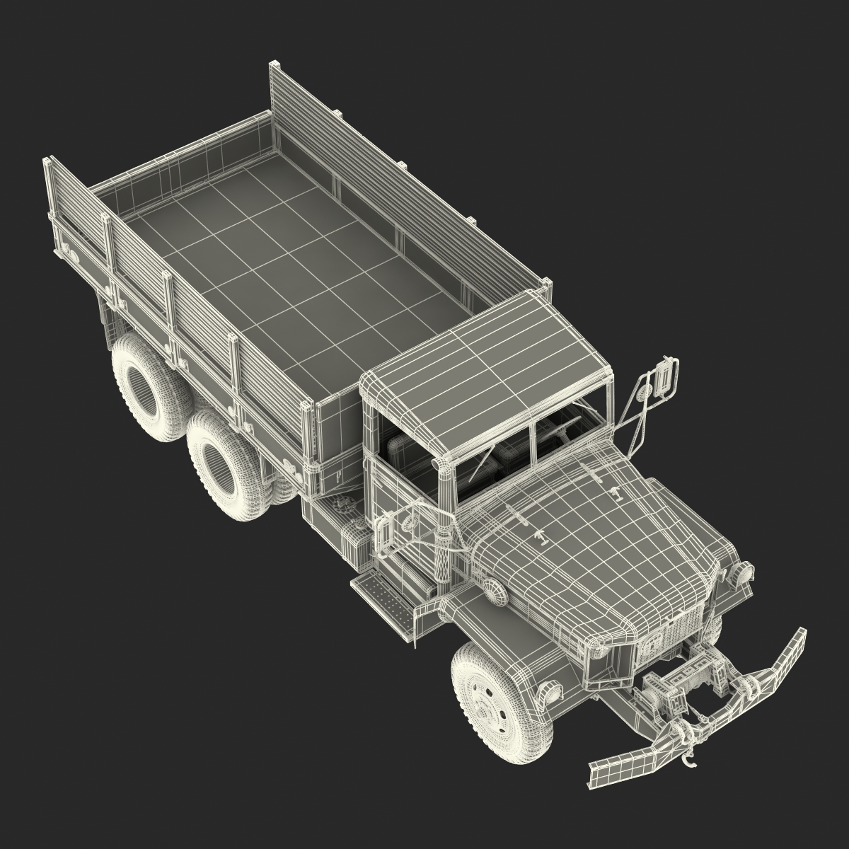 3D Military Cargo Truck m35a2 Camo