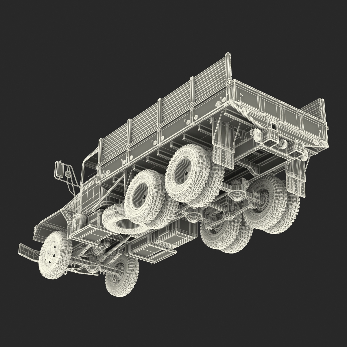 3D Military Cargo Truck m35a2 Camo