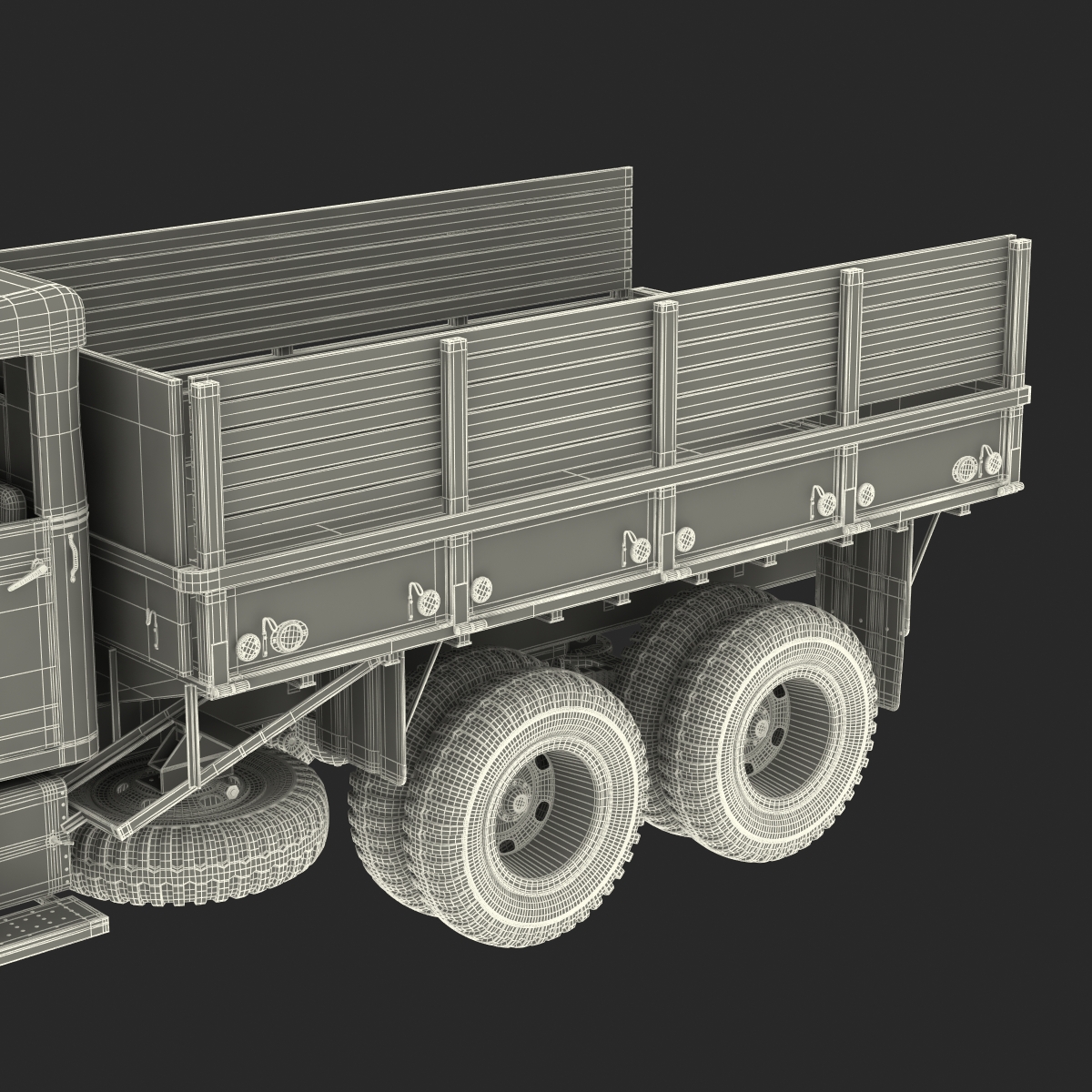 3D Military Cargo Truck m35a2 Camo