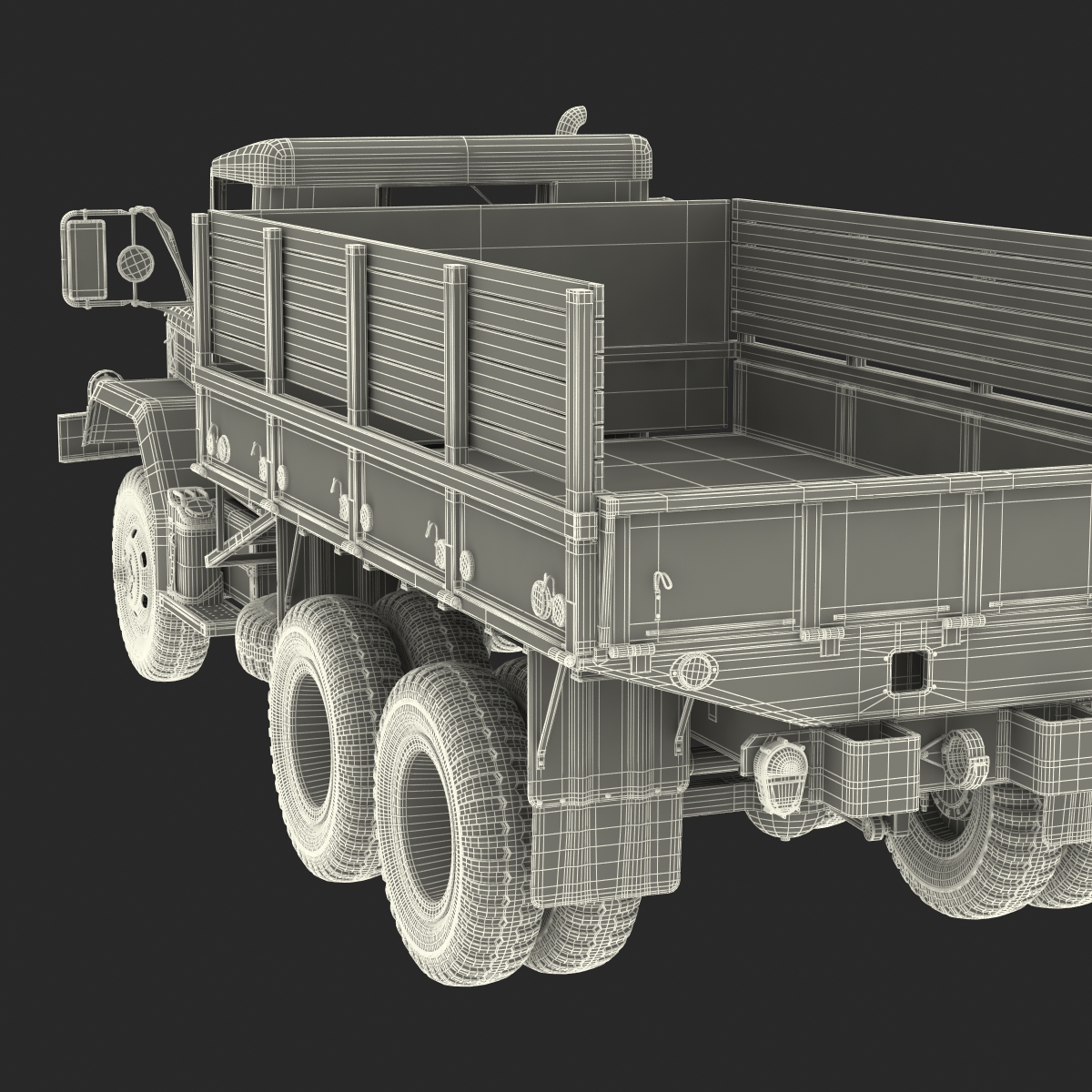 3D Military Cargo Truck m35a2 Camo