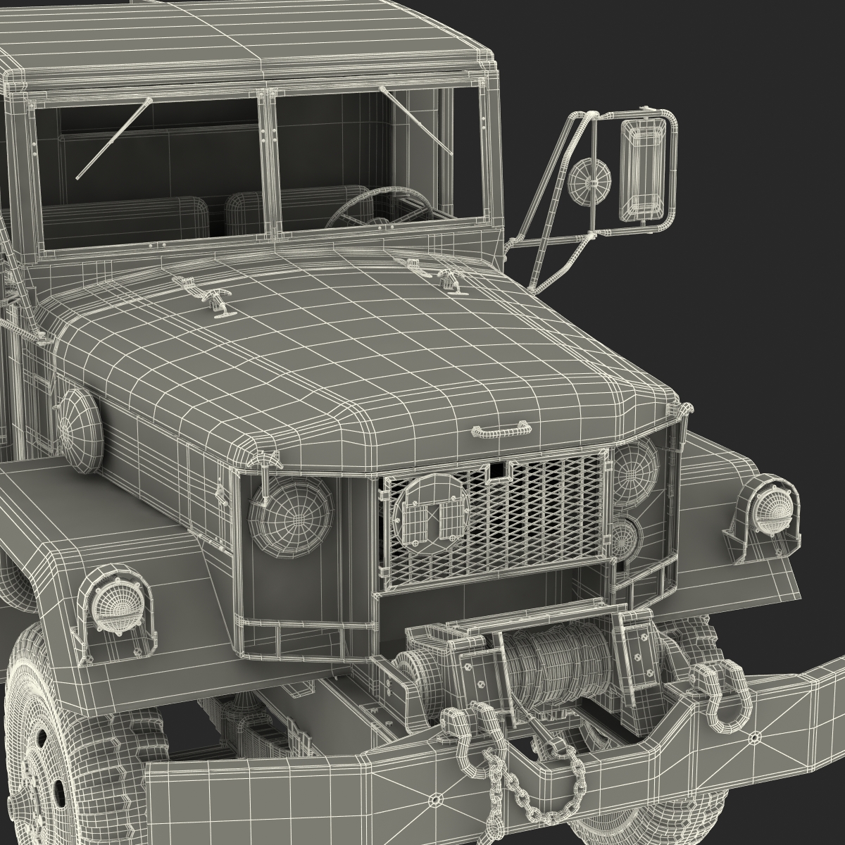 3D Military Cargo Truck m35a2 Camo