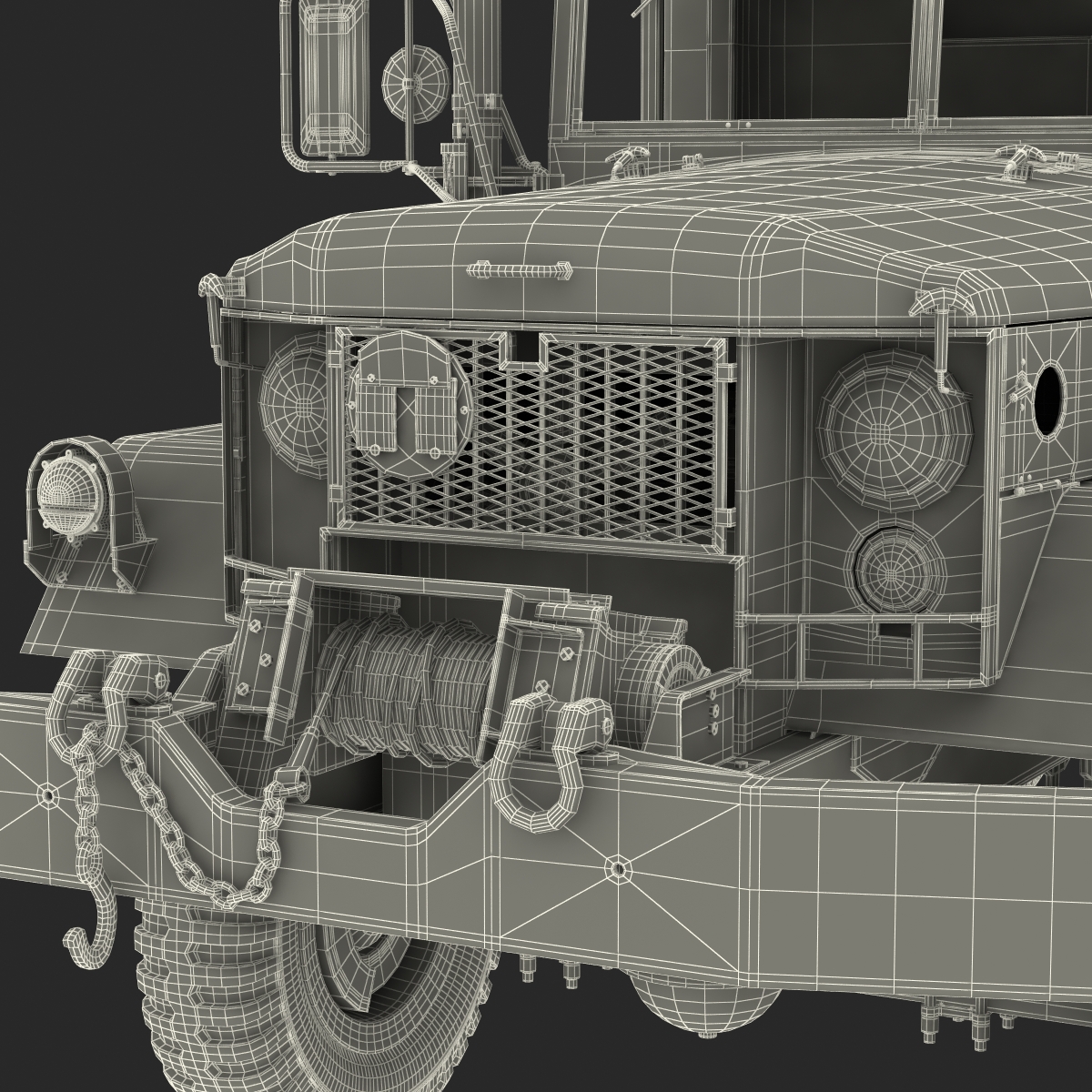 3D Military Cargo Truck m35a2 Camo